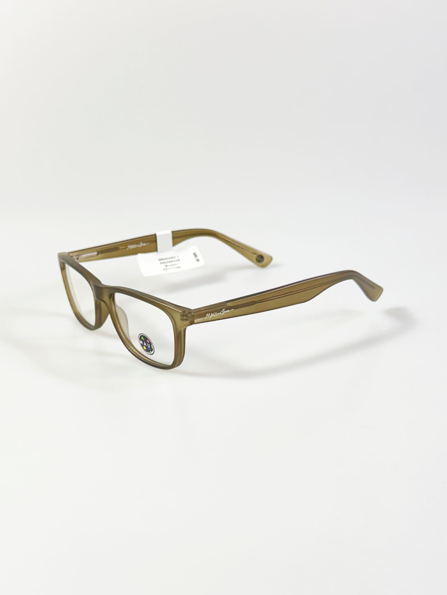 MAUI AND SONS Olive Clear Acetate Square Frame Glasses