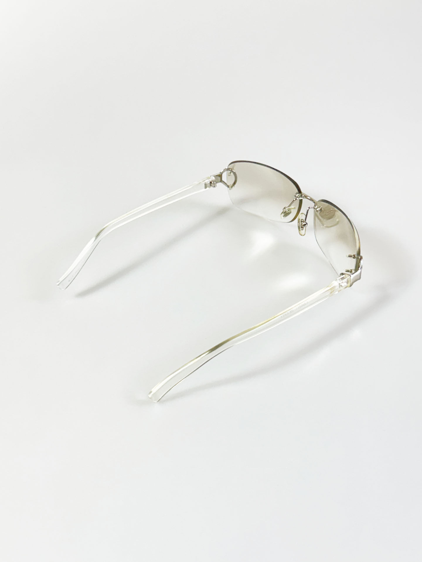 CAPRIO Rimless Square Metal Tinted Sunglasses