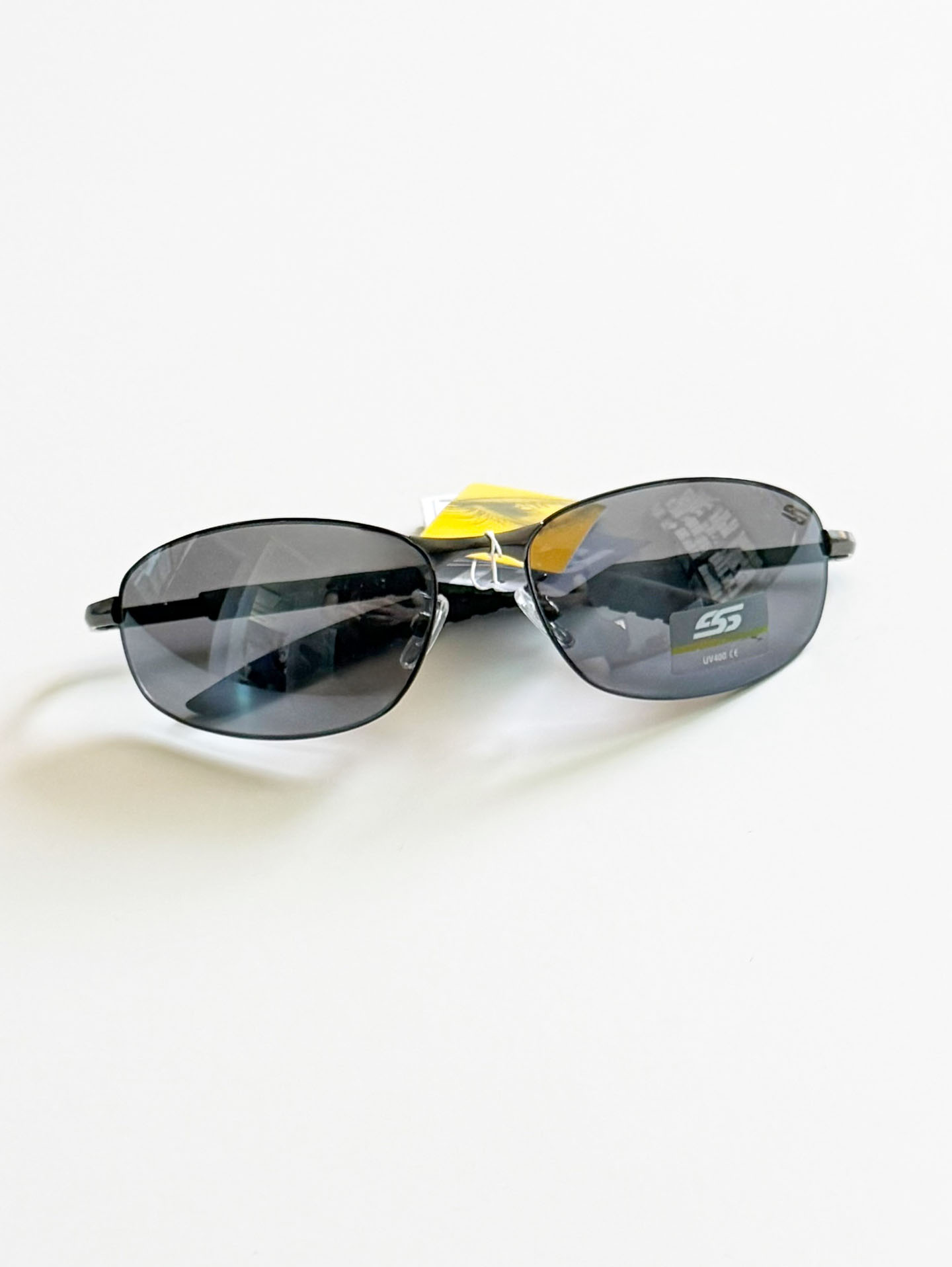 SS EYEWEAR Gunmetal Slim Oval Metal Frame Sunglasses
