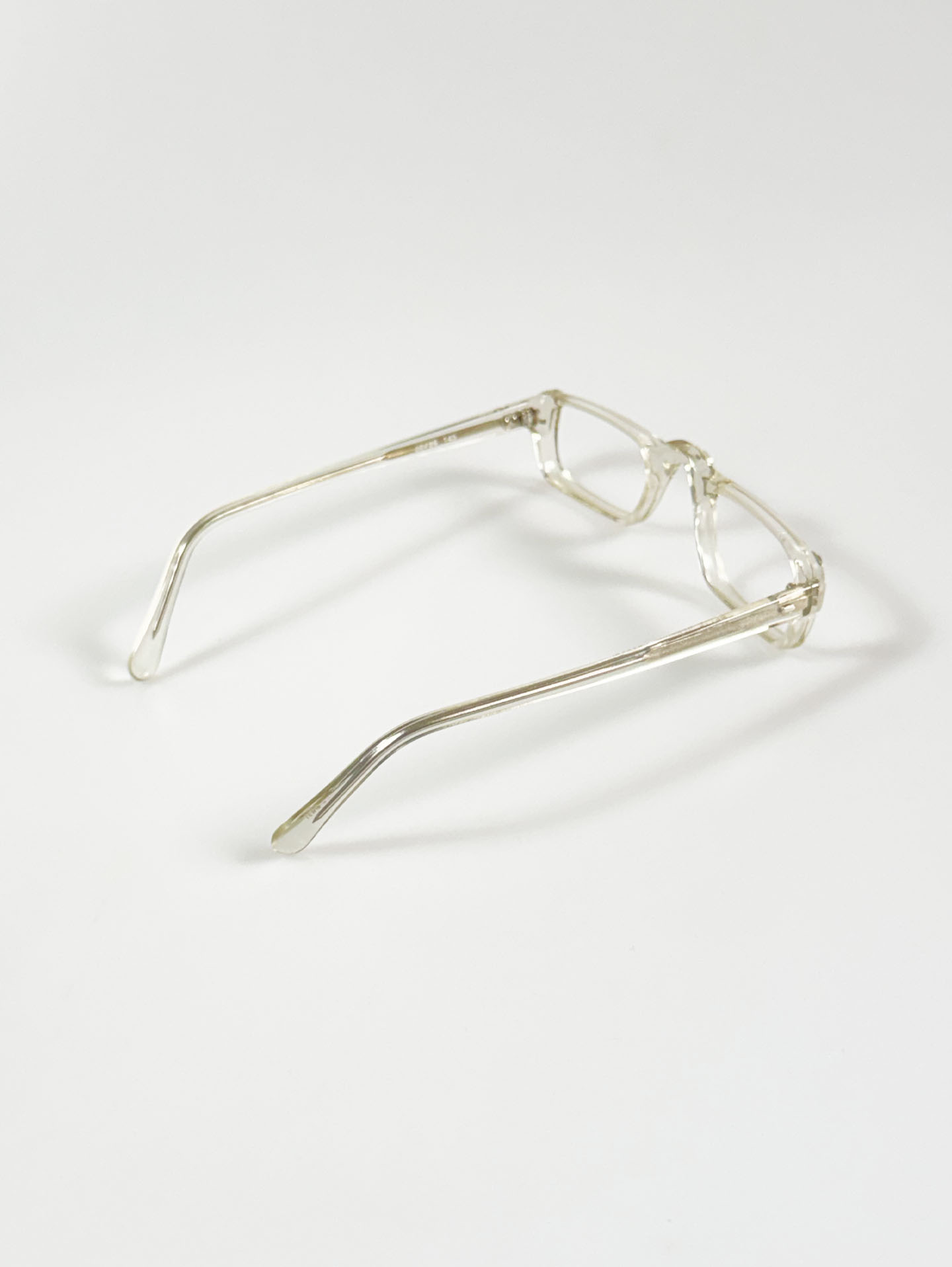 90's ELITE Clear Square Horn-Rim Glasses
