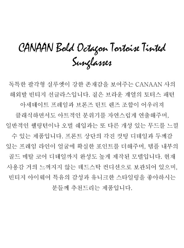 CANAAN Bold Octagon Tortoise Tinted Sunglasses