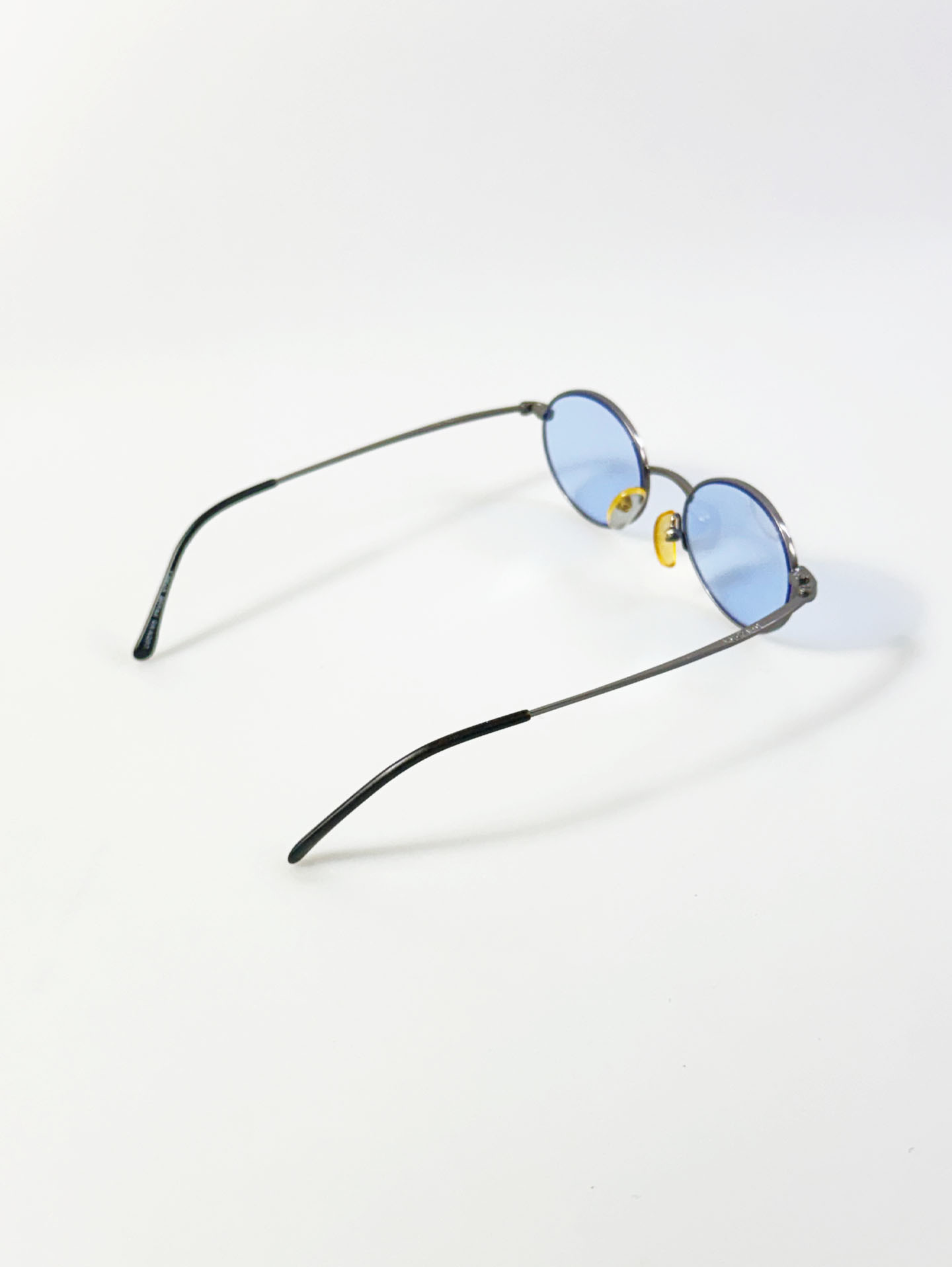 90's Dark Silver Titanium Slim Oval Tint Sunglasses