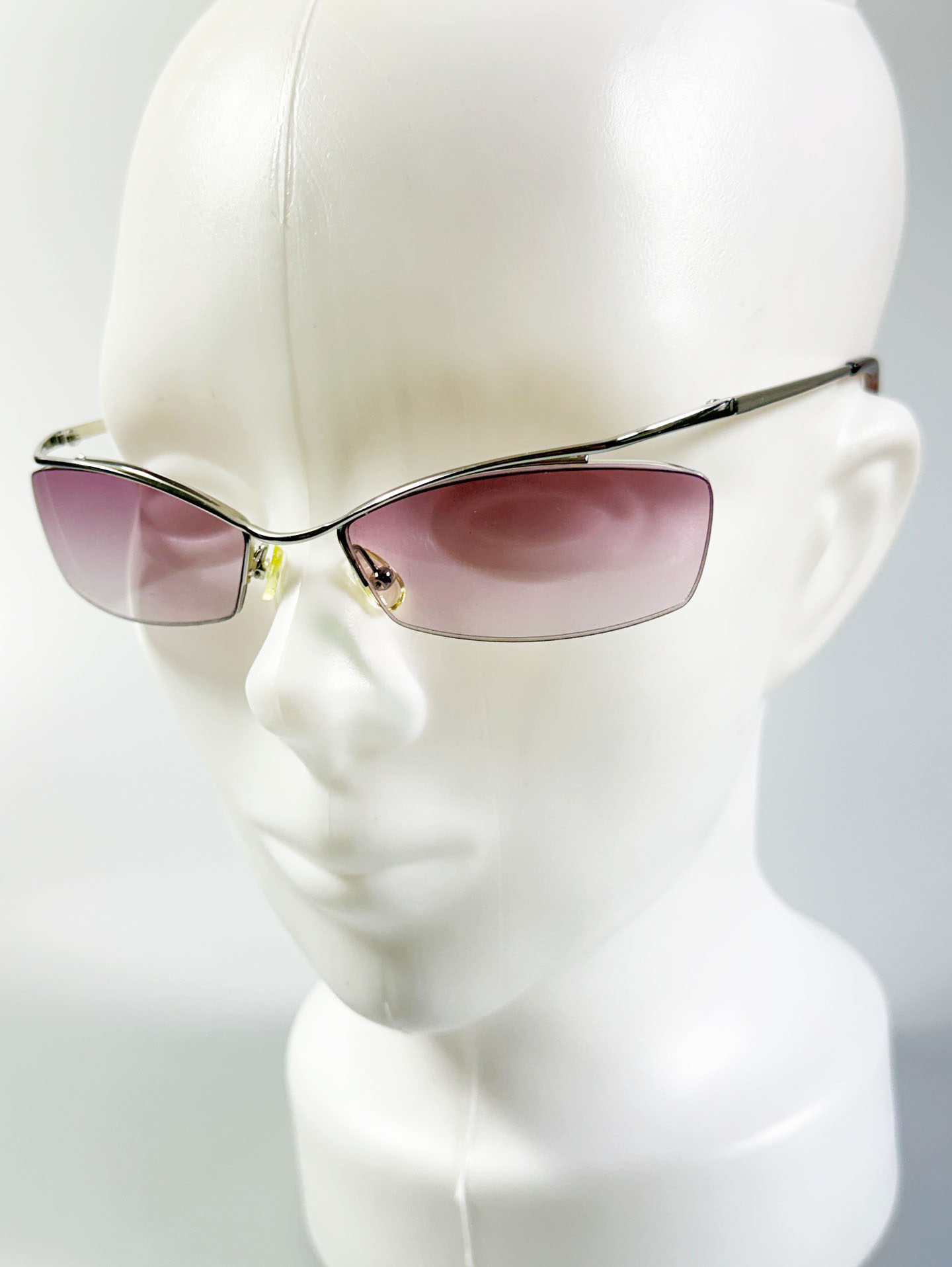 CAPRIO Semi-Rimless Square Metal Tint Sunglasses