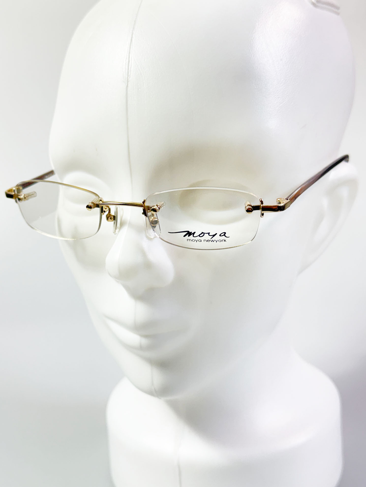 Moya New York Gold Square Rimless Metal Glasses