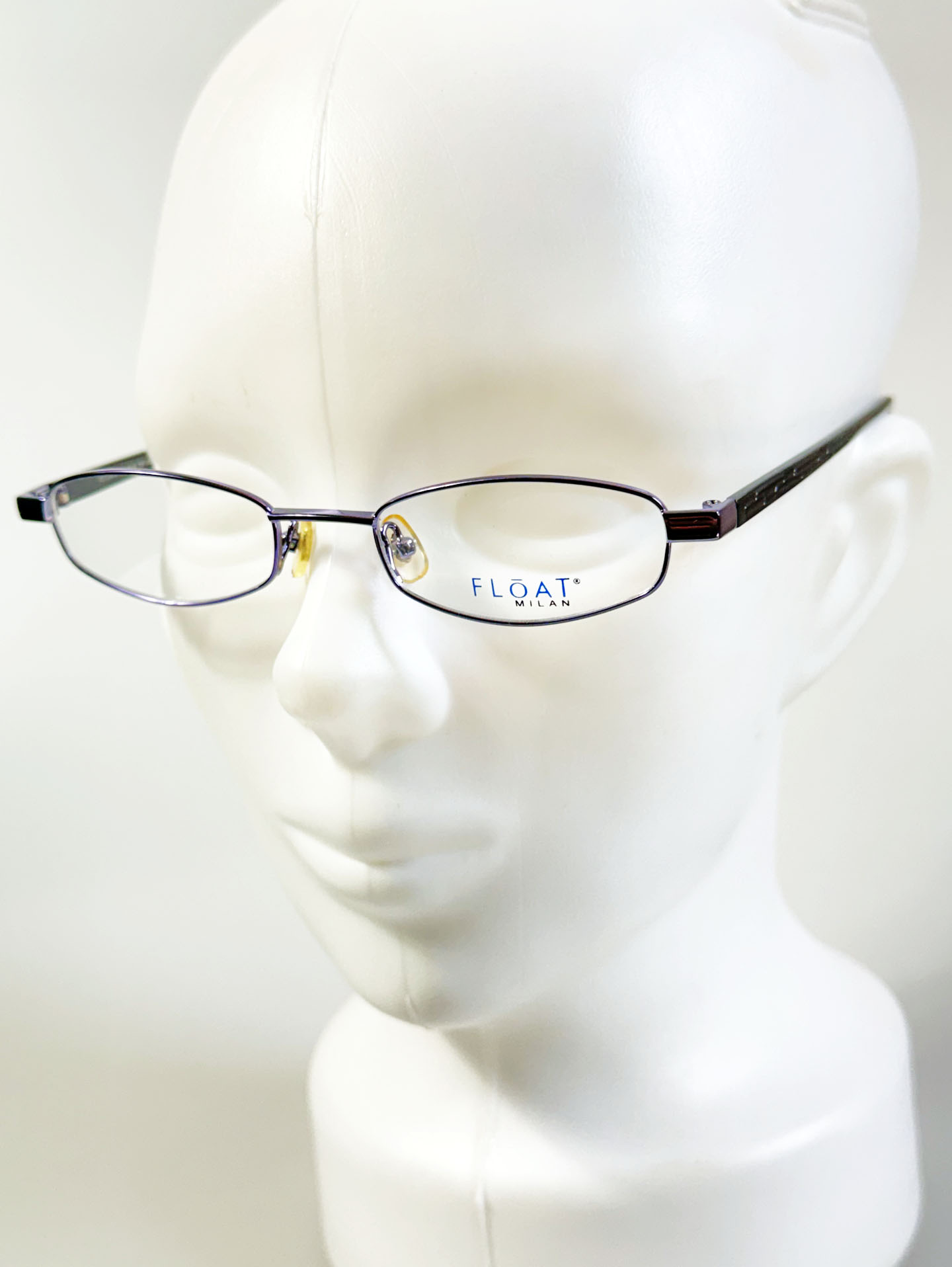 FLOAT MILAN Purple Slim Oval Metal Frame Glasses