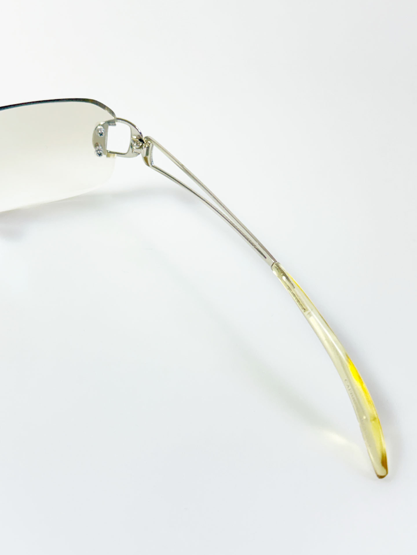 CAPRIO Rimless Square Metal Tinted Sunglasses