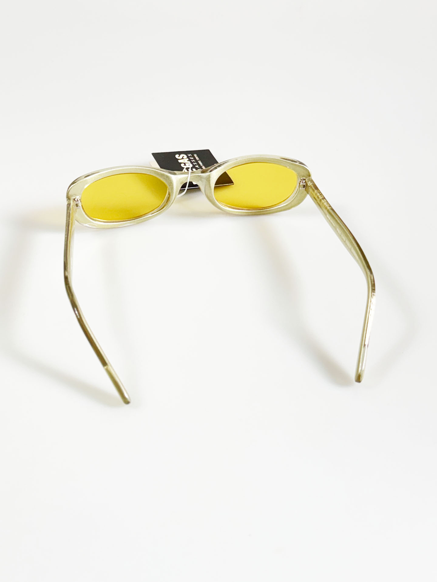 90's FIRE GAS Translucent Bold Oval Frame Tint Sunglasses