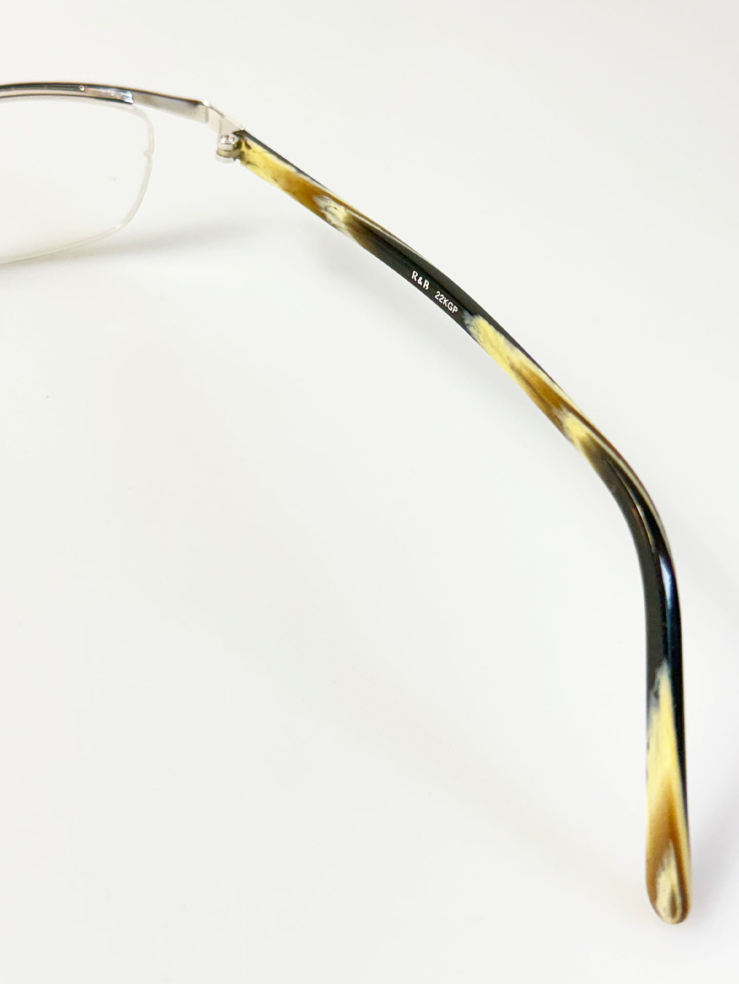 R&B Eyewear Silver Half-Rim Metal Frame Glasses
