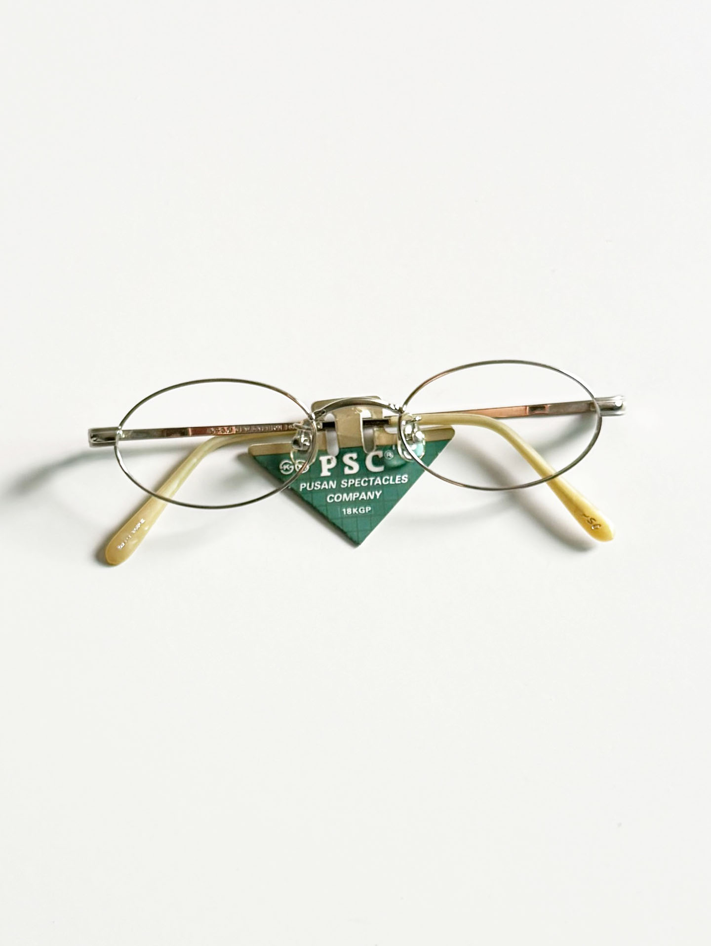 P.S.C. FASHION Silver Oval Metal Frame Glasses