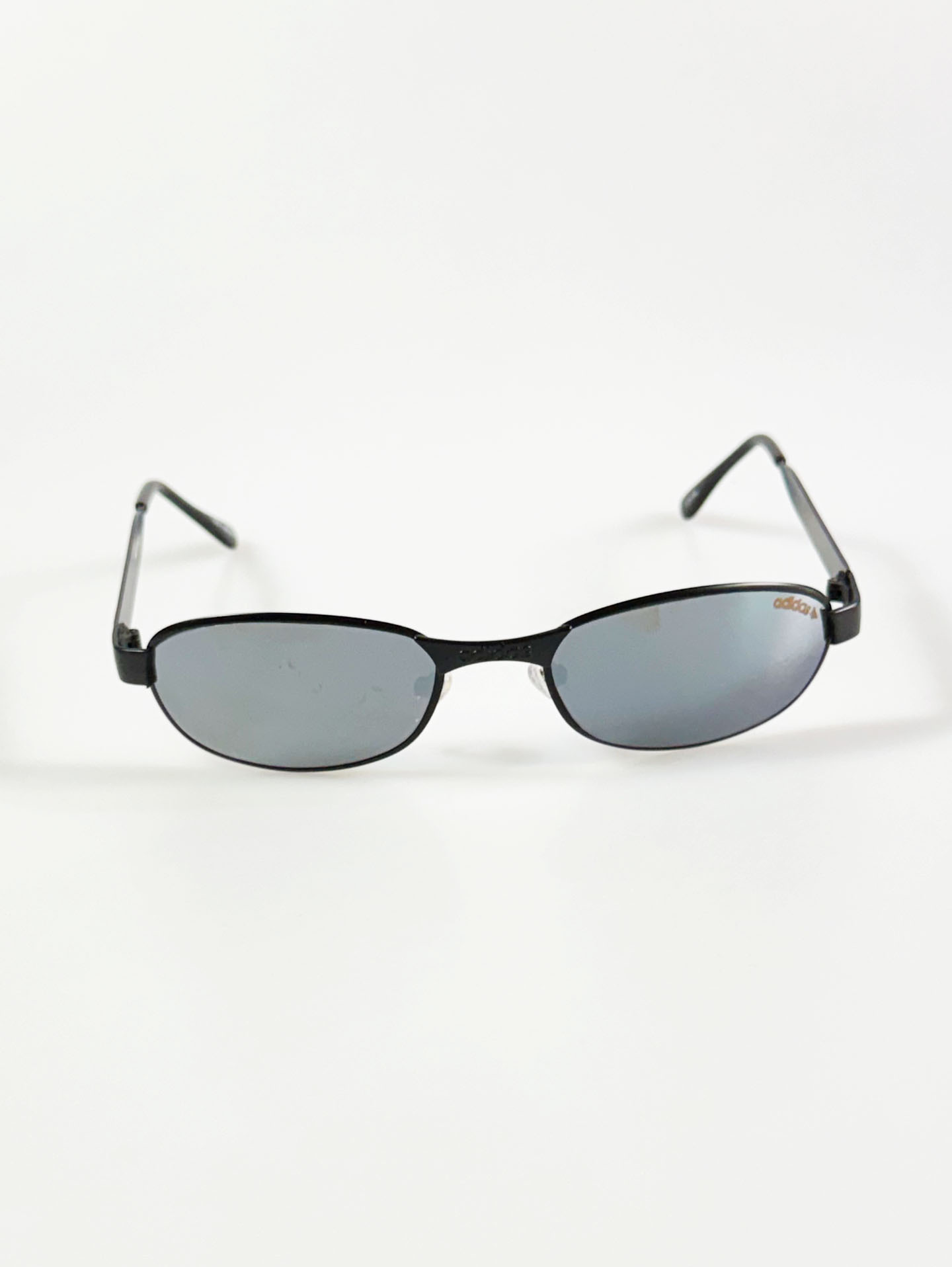 Adidas Black Slim Oval Metal Sunglasses