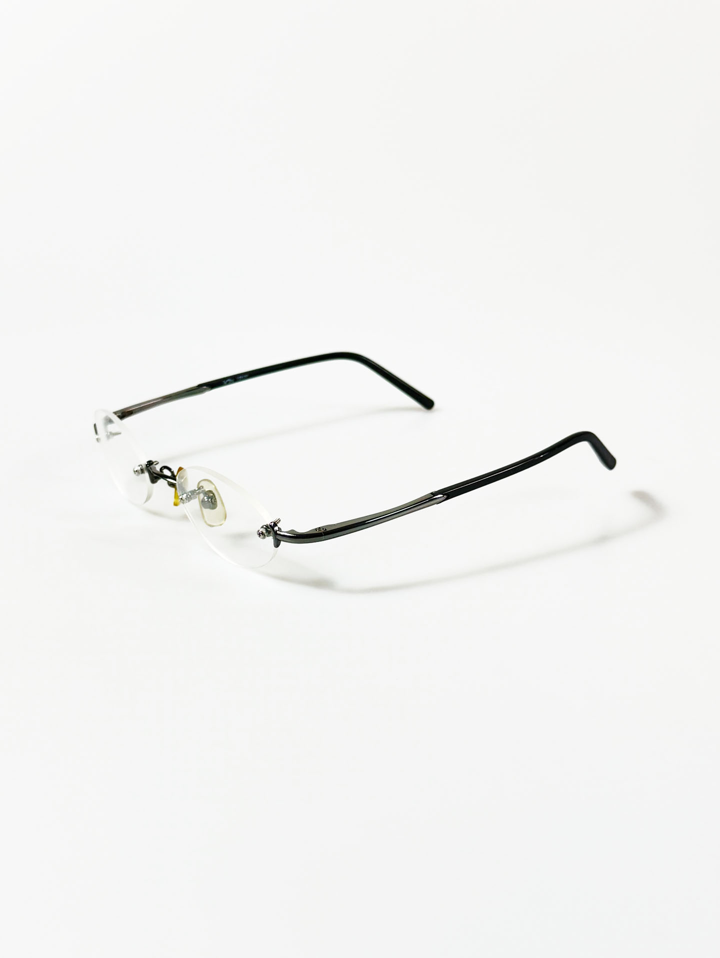 InToo Gunmetal Rimless Oval Frame Glasses