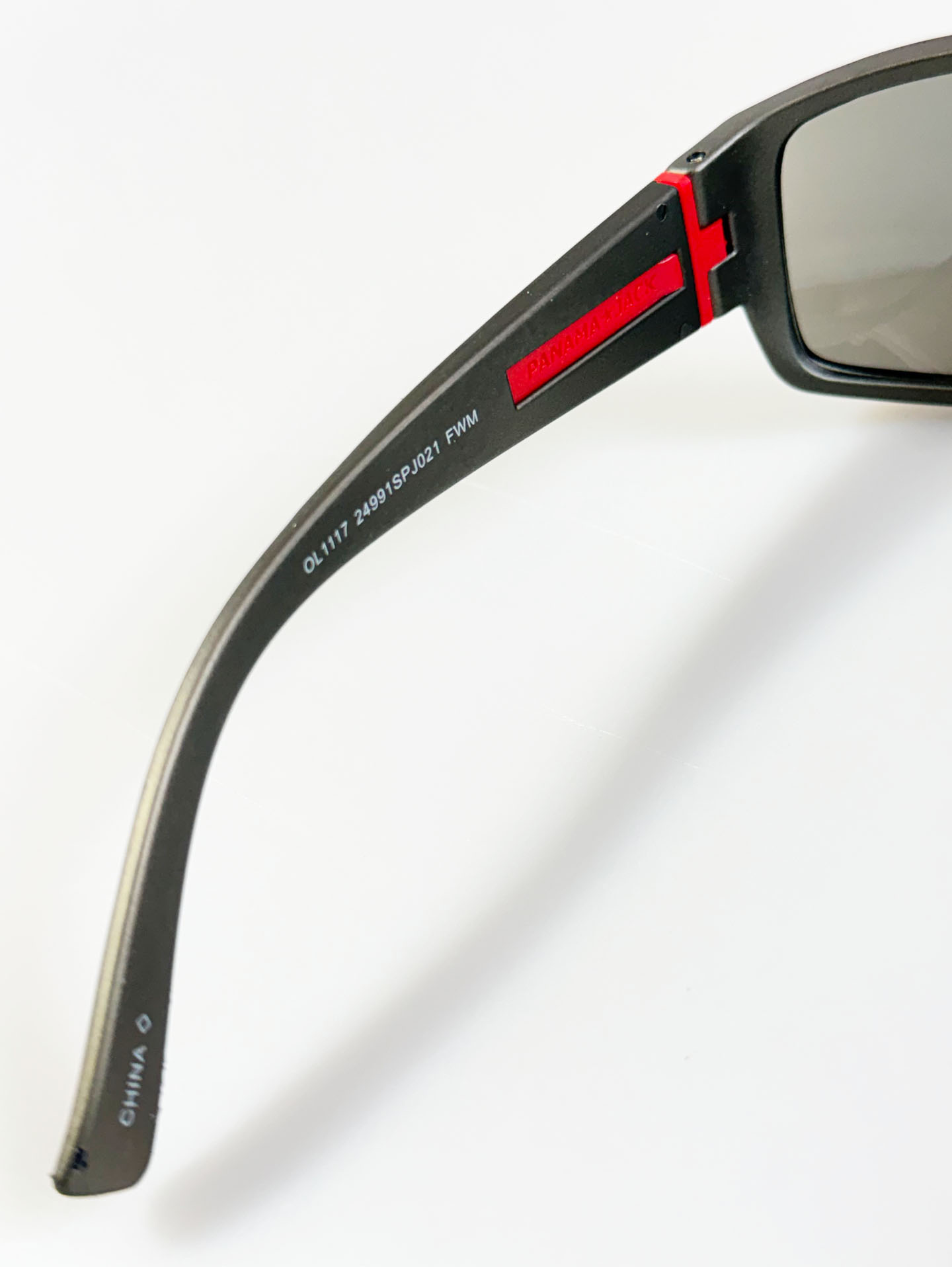 PANAMA JACK Dark Gray Wraparound Square Frame Sunglasses