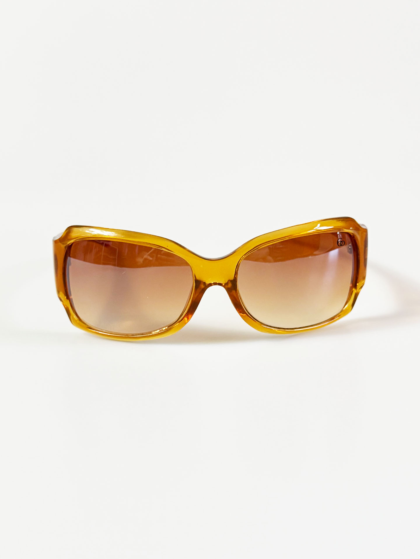 SIXTY Amber Translucent Bold Square Tinted Sunglasses