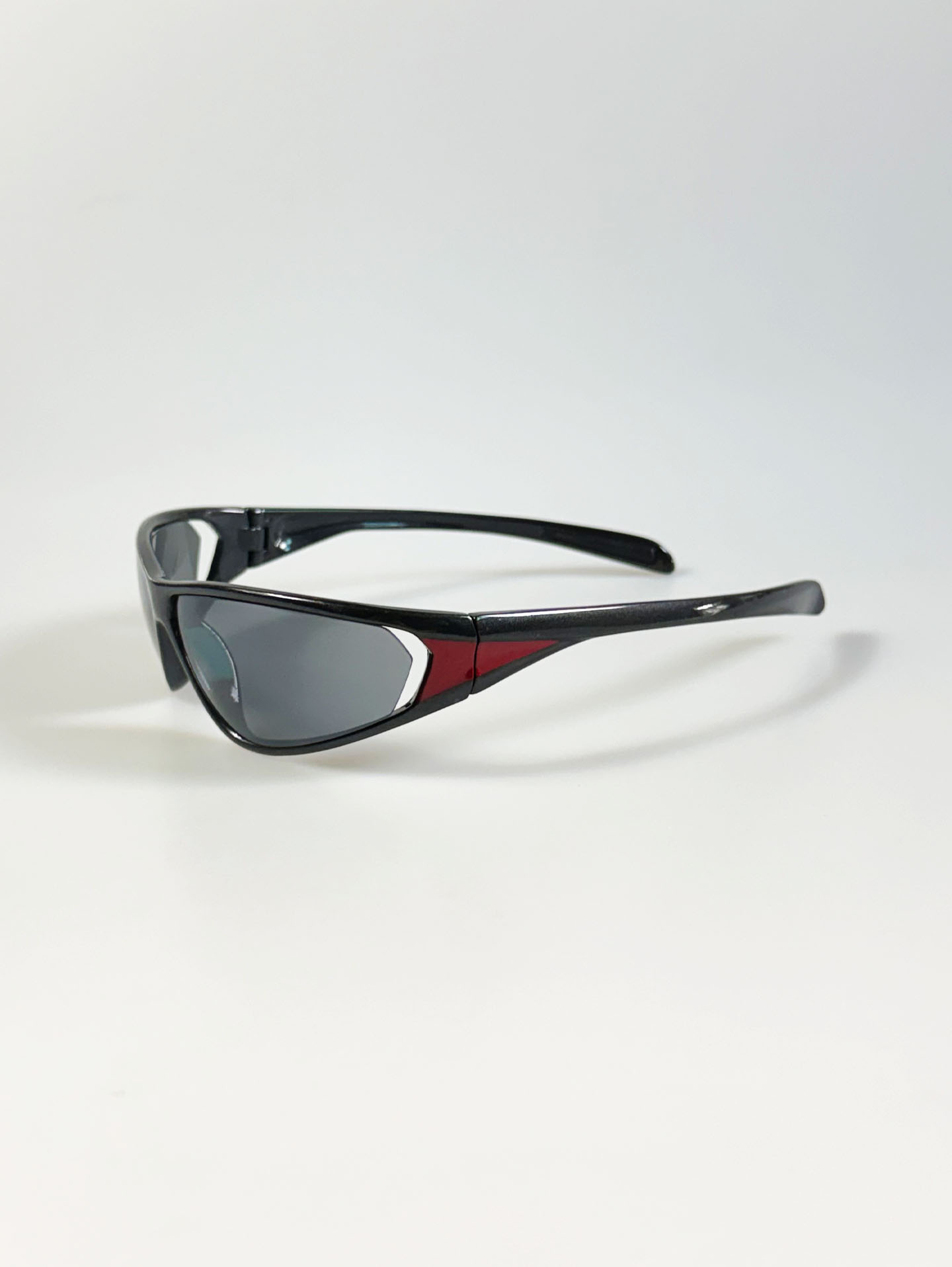 Black Wraparound Sport Frame Sunglasses
