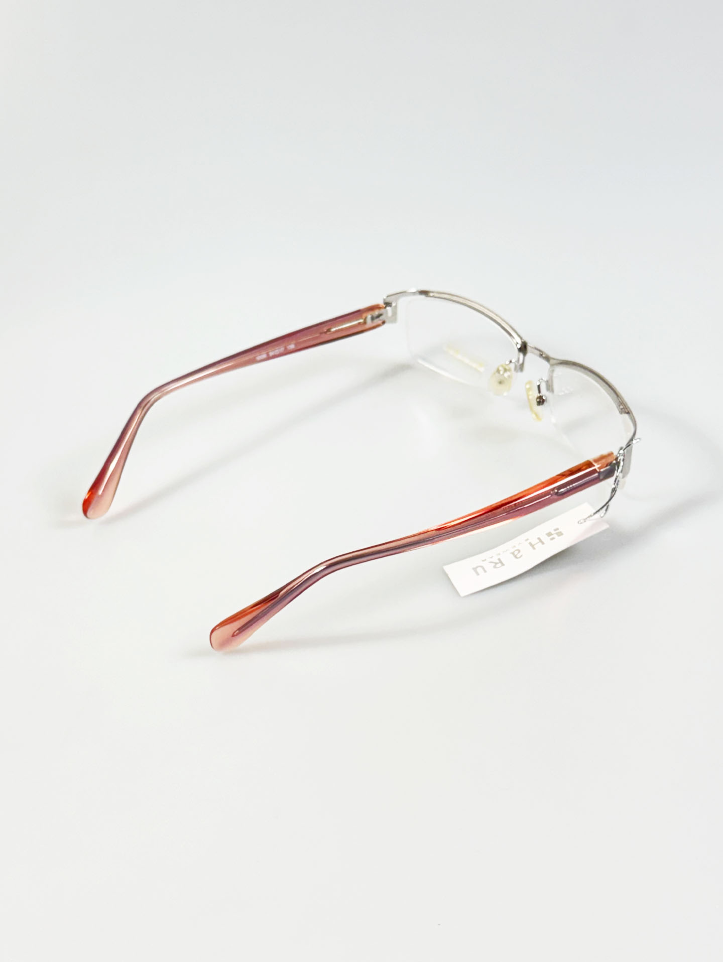 HARU Silver Half-Rim Square Metal Glasses