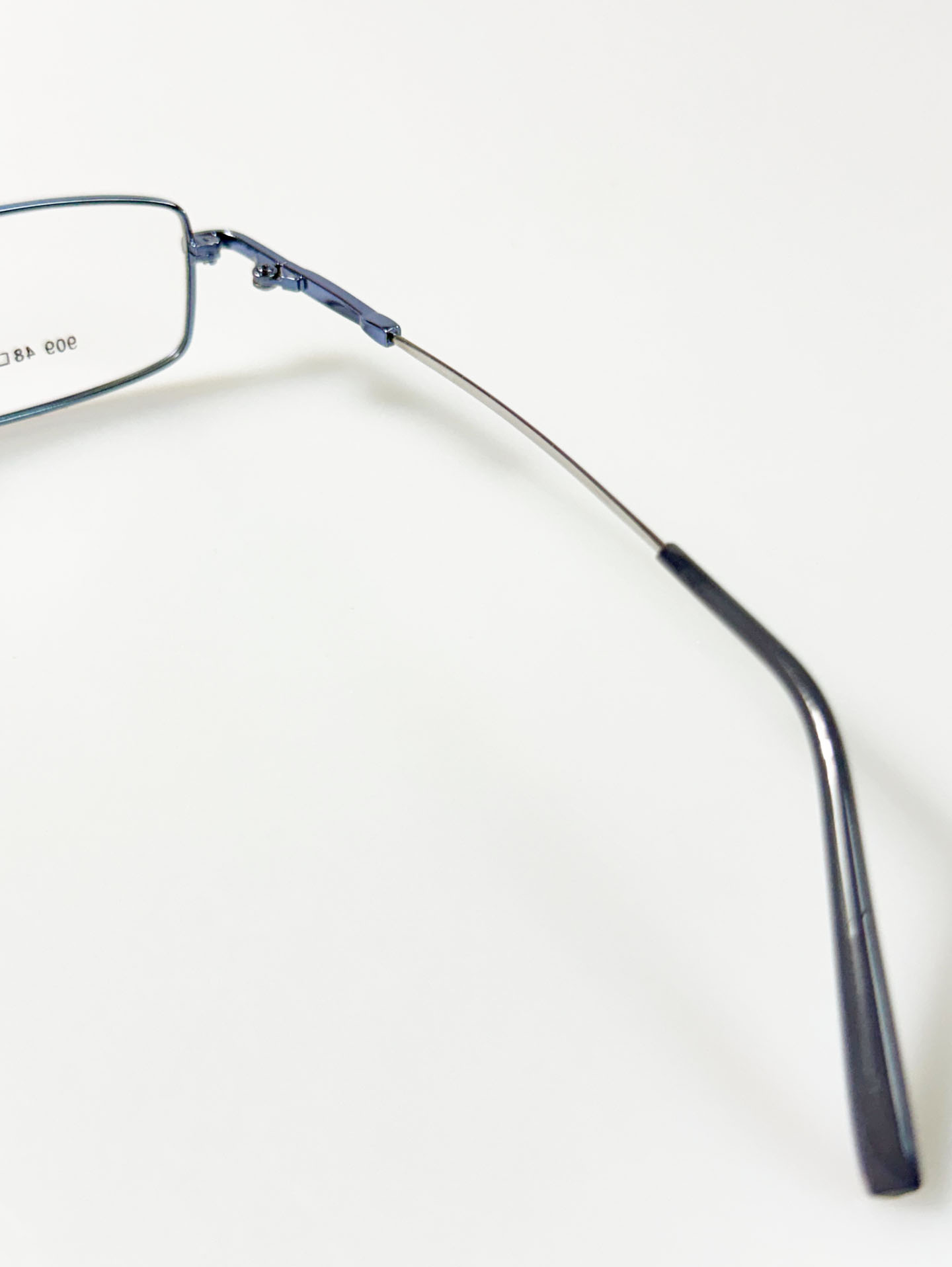 90's J&S&K Blue Slim Square Metal Frame Glasses