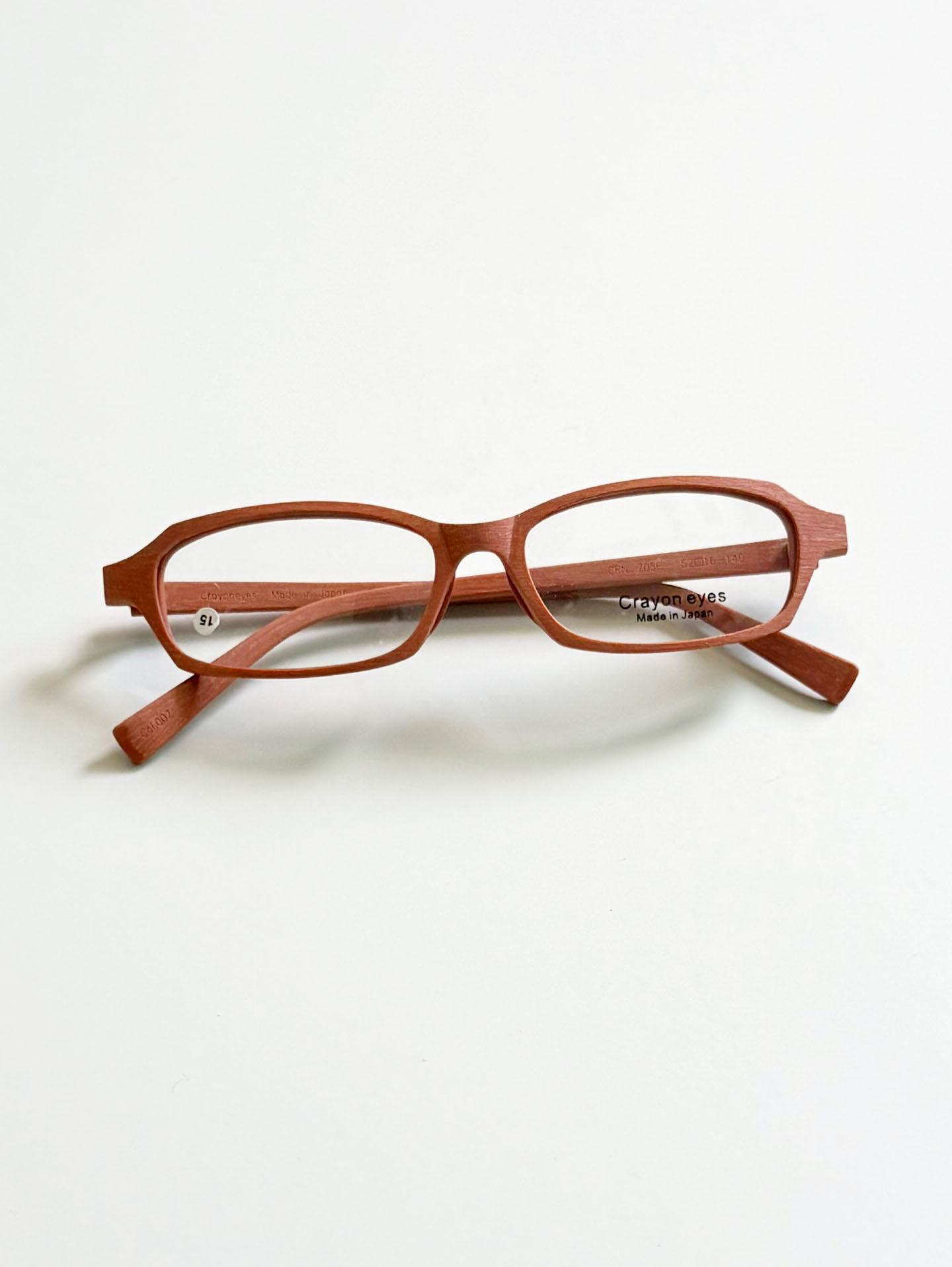 CRAYON EYES Wood Slim Square Frame Glasses (made in Japan)