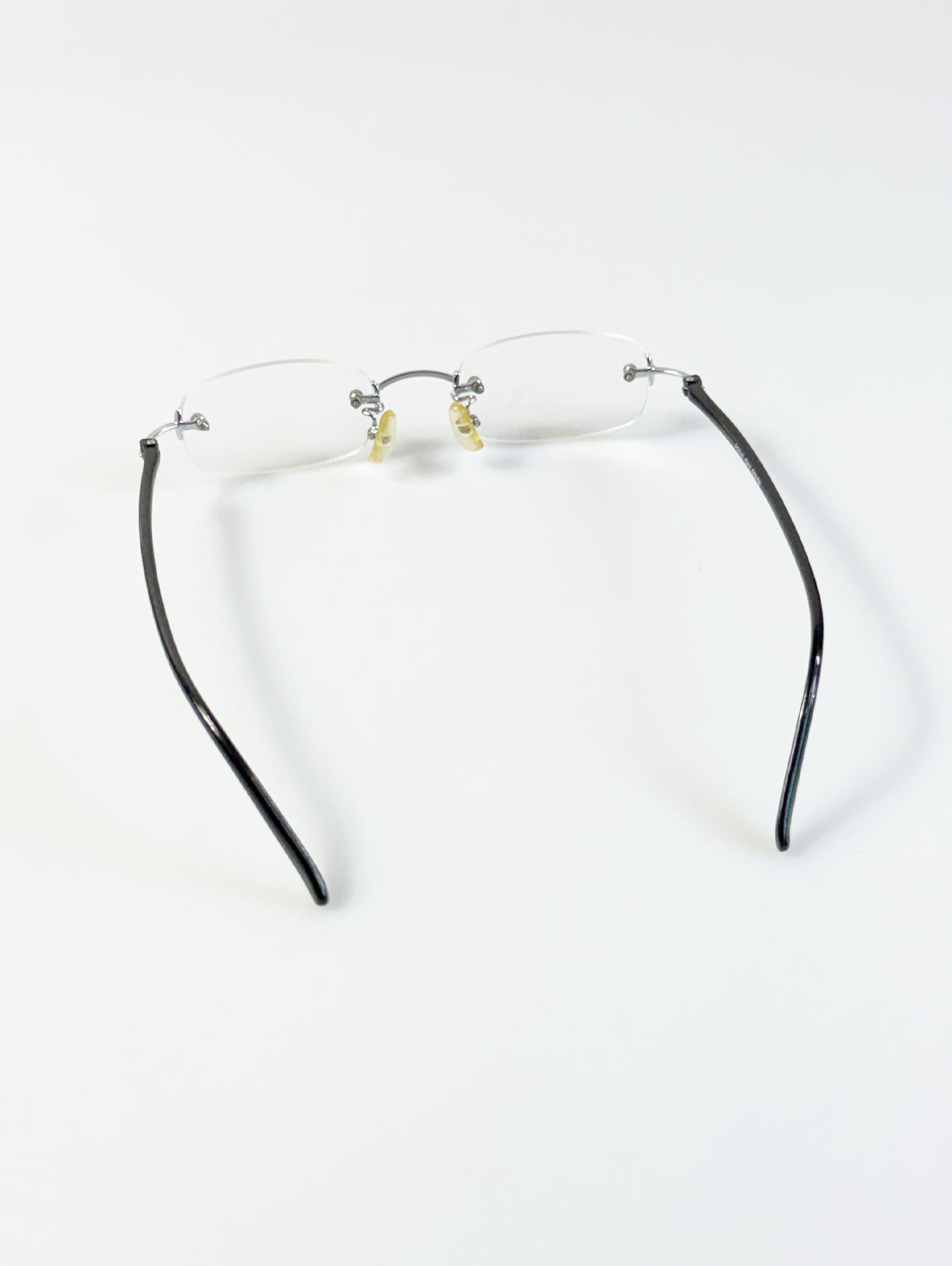 90's FOCUS Rimless Square Metal Frame Glasses