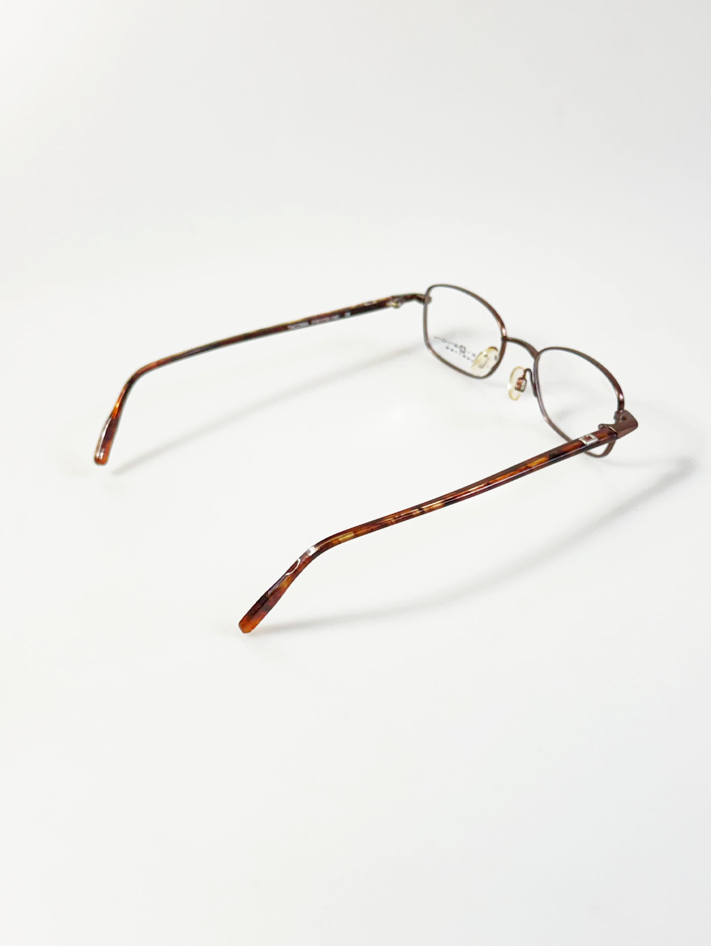 90's CHEVIGNON LUNETTES Brown Slim Square Metal Glasses