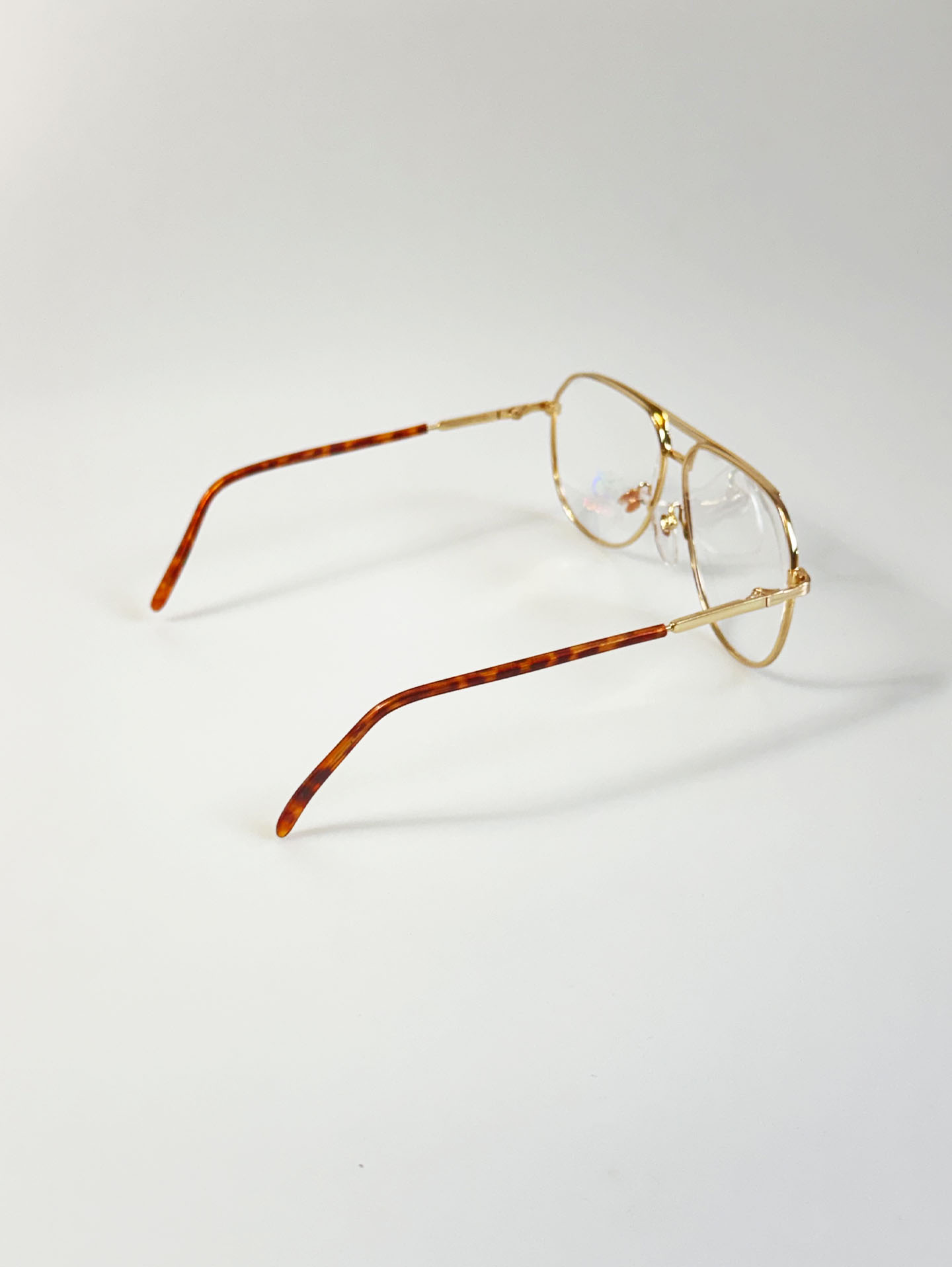 90's SOUTH EAST Gold Metal Boeing Frame Glasses