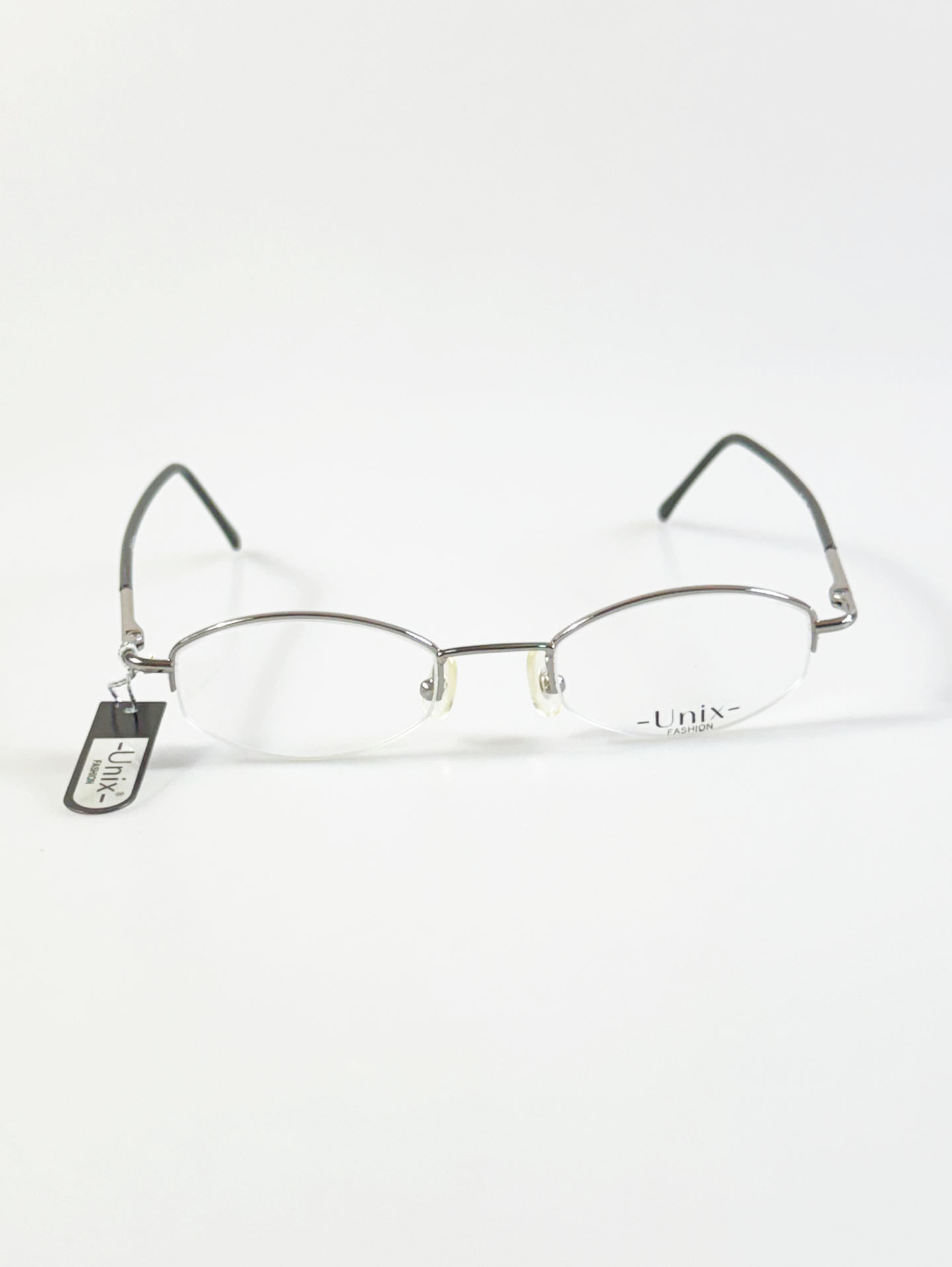 UNIX Silver Half-Rim Oval Metal Glasses