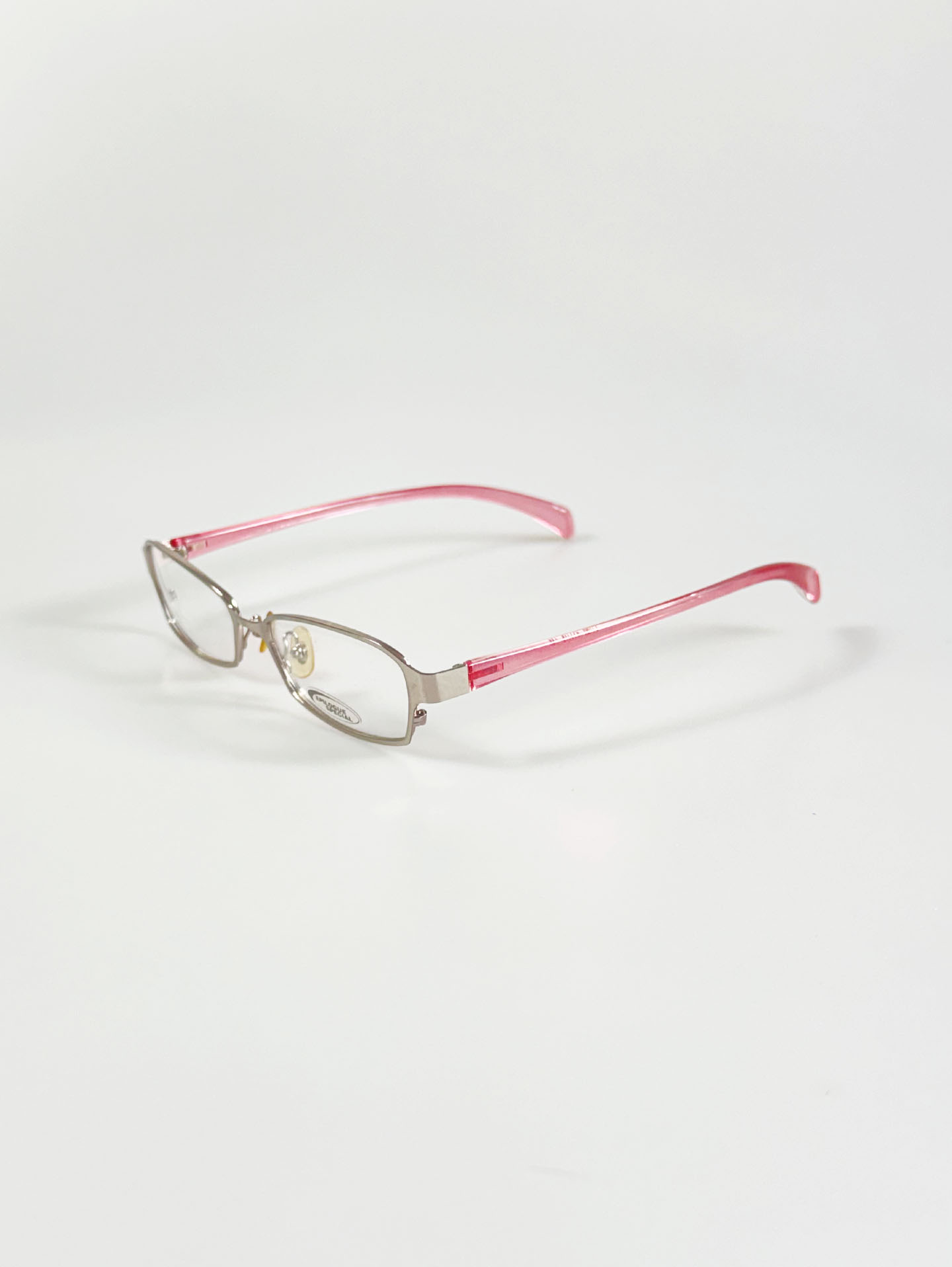 EPILOGUE Silver Slim Square Metal Frame Glasses