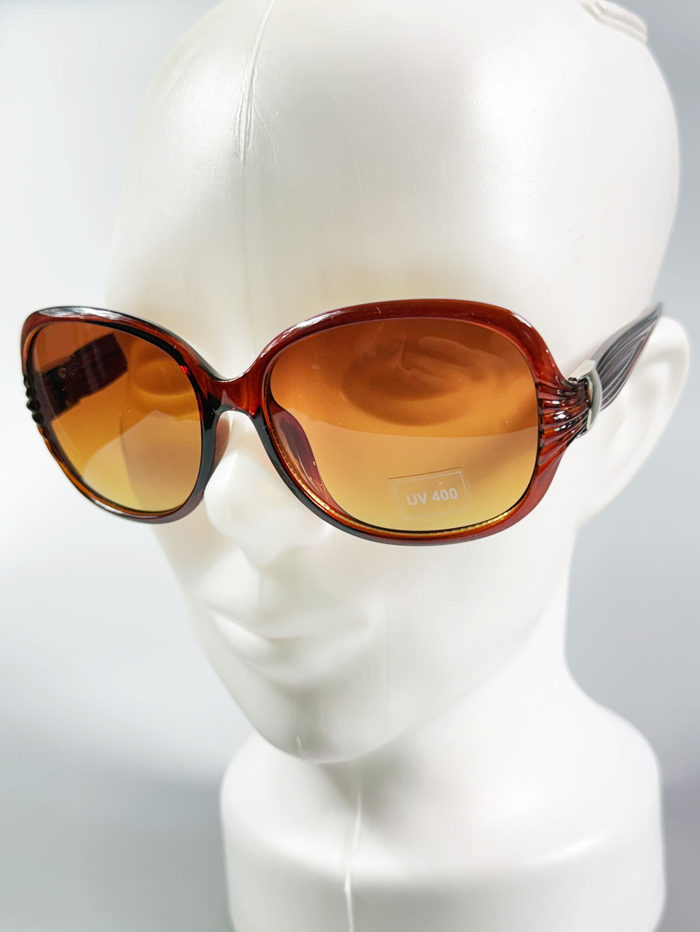 Brown Oversized Bold Oval Tint Sunglasses