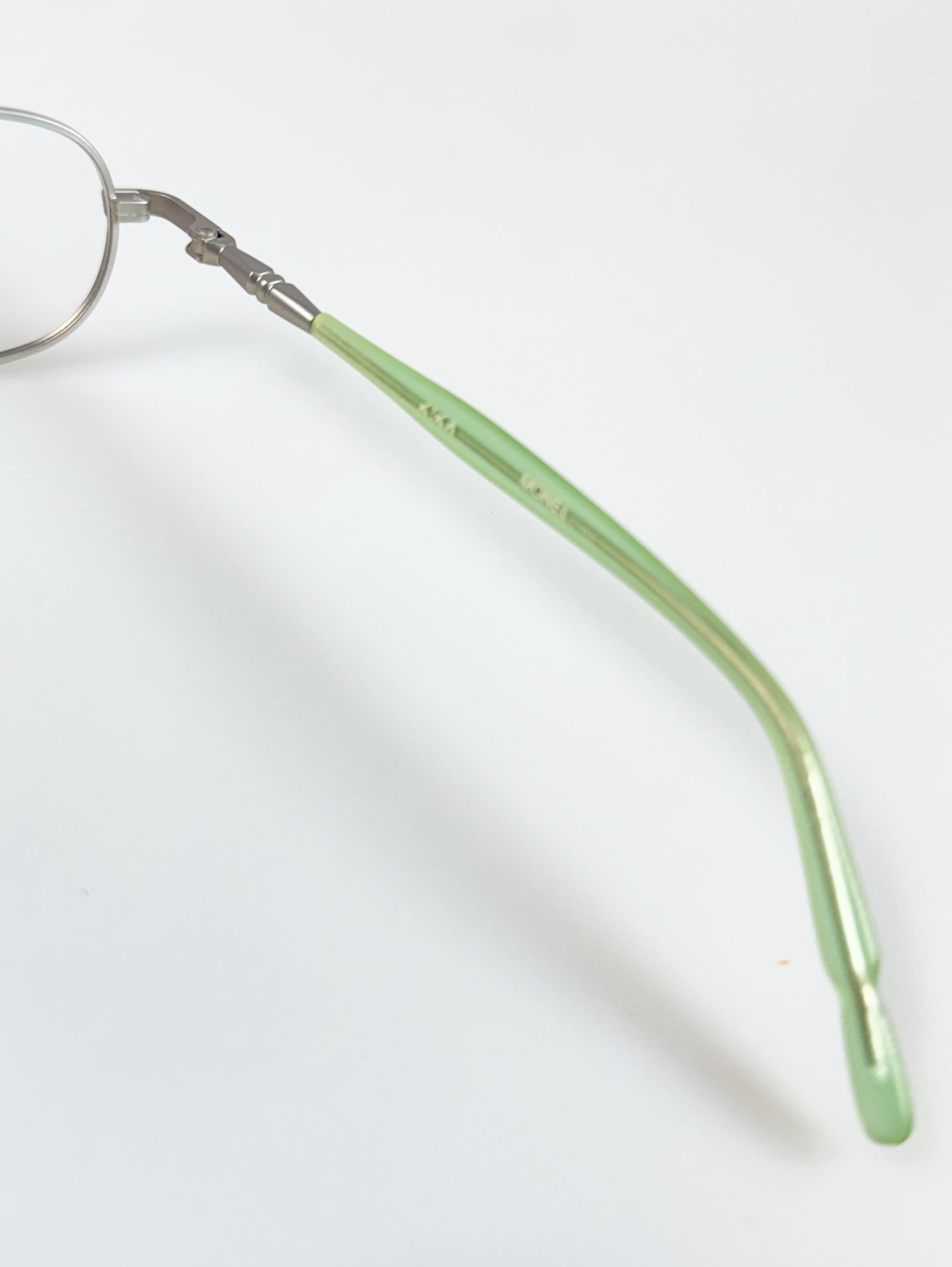 90's K!KA Silver Slim Square Metal Frame Glasses