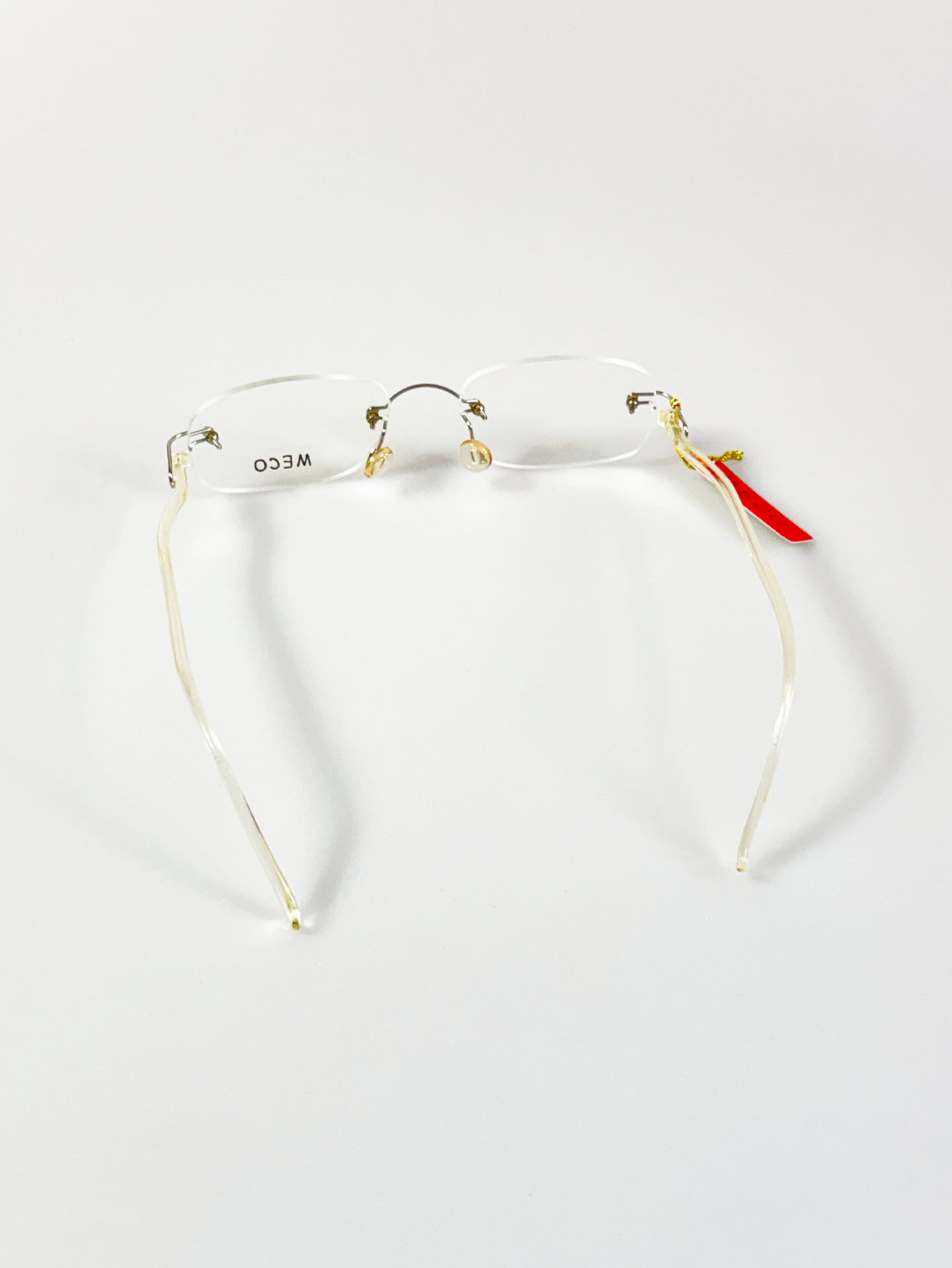 MECO Rimless Square Metal Frame Glasses