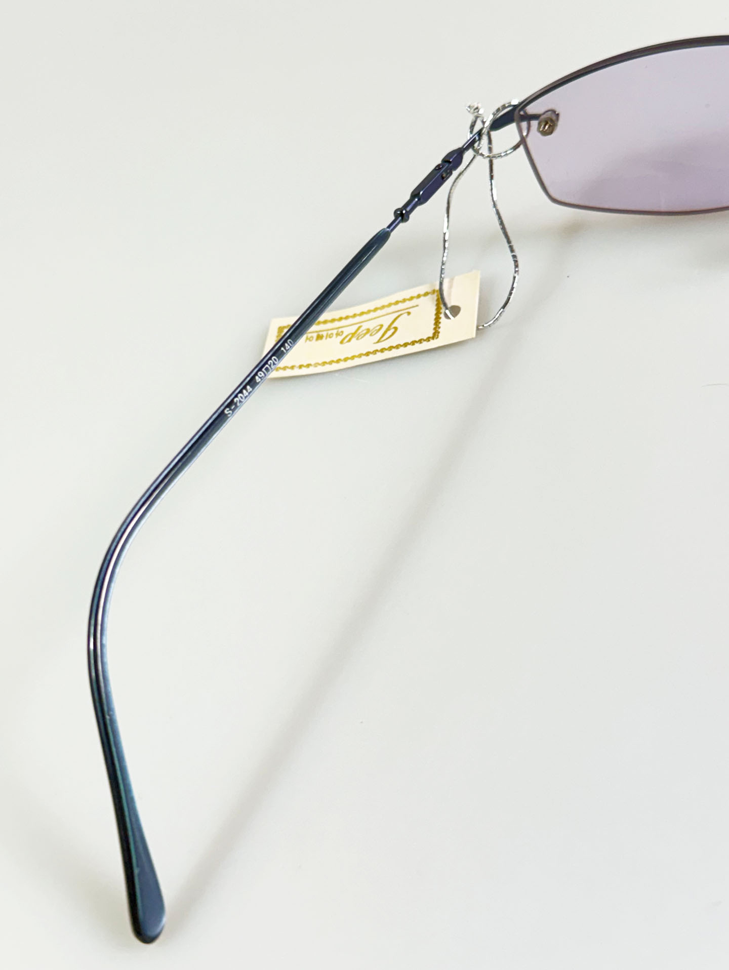 JEEP Deep Blue Semi-Rimless Square Metal Glasses