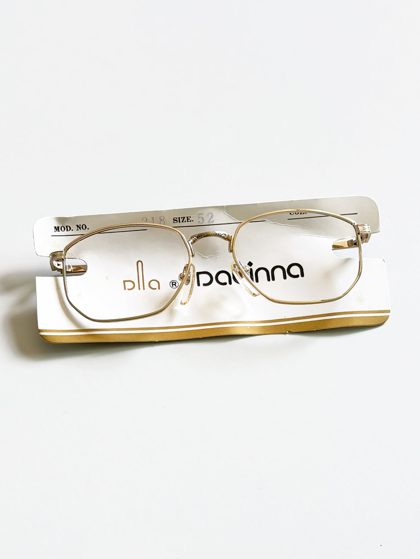 PABINNA Gold Slim Geometric Square Metal Glasses