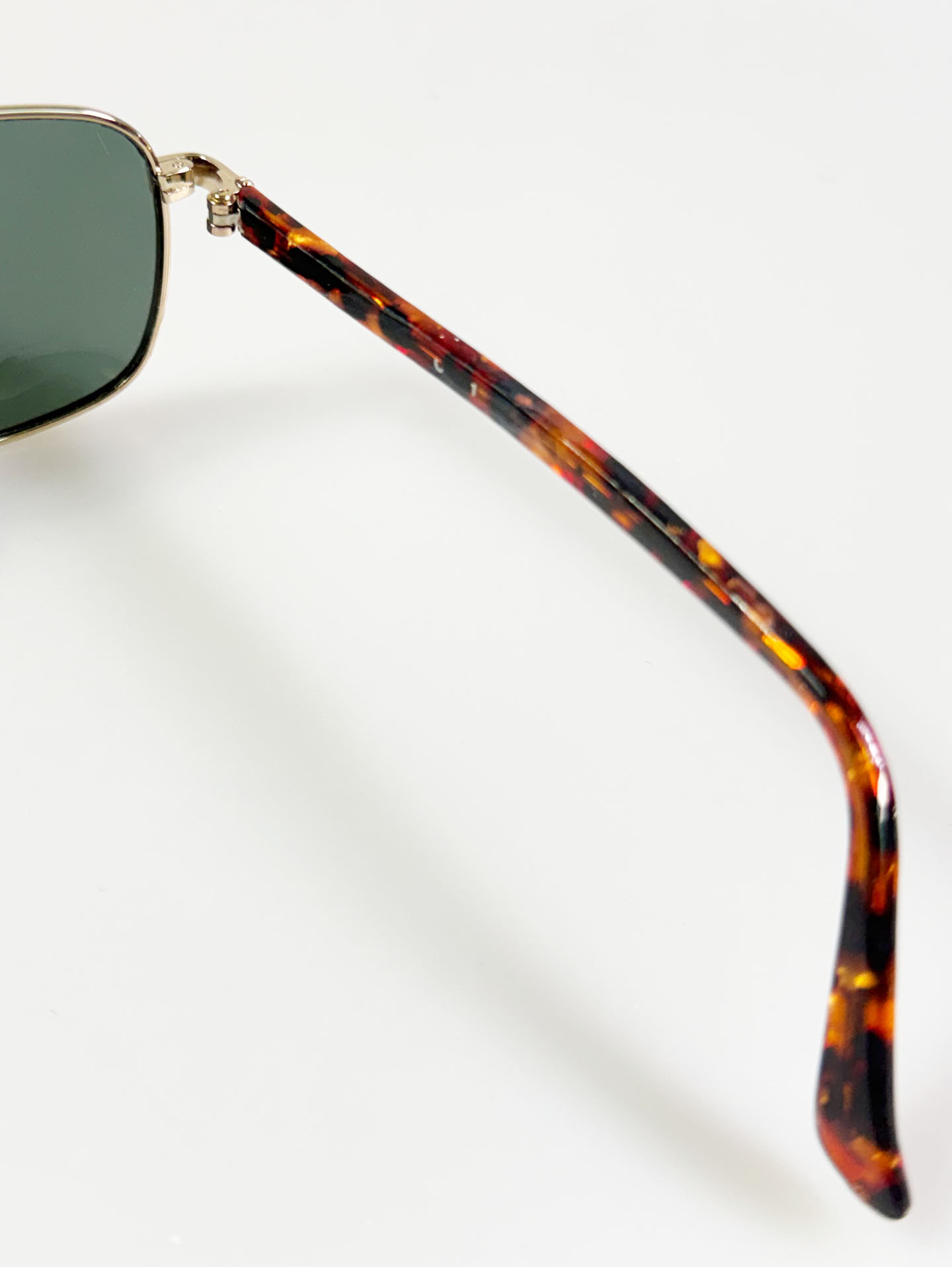 90's PARIM Gold Slim Square Metal Sunglasses