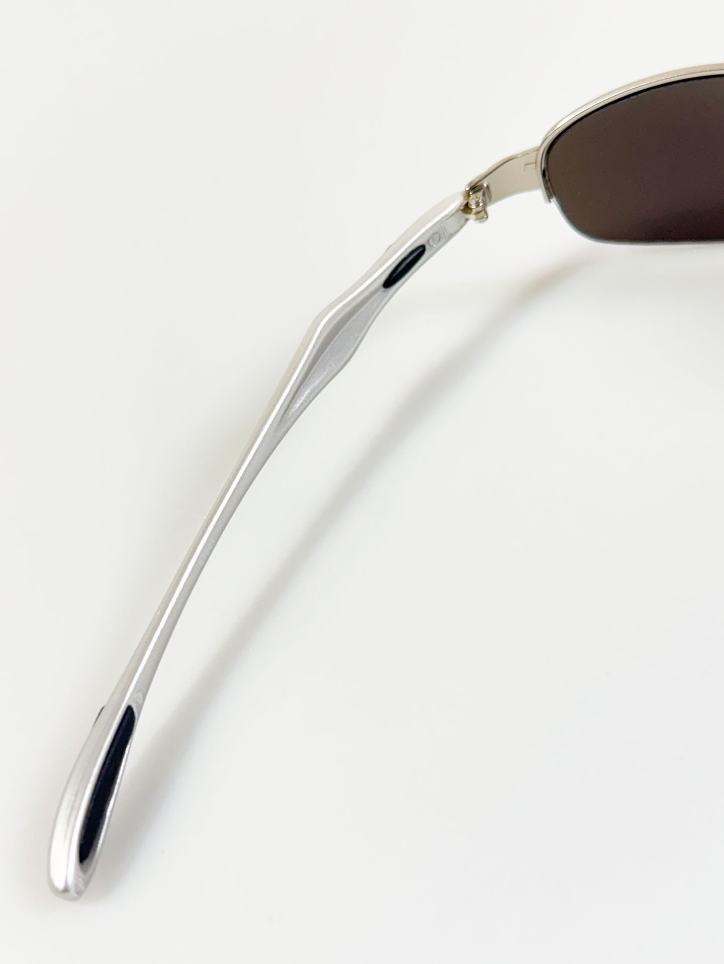 Silver Semi-Rimless Square Metal Mirrored Sunglasses