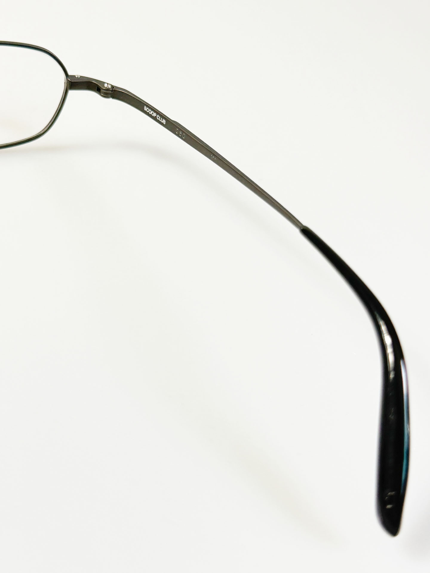 SCOOP CLUB Charcol Titanium Slim Oval Frame Glasses