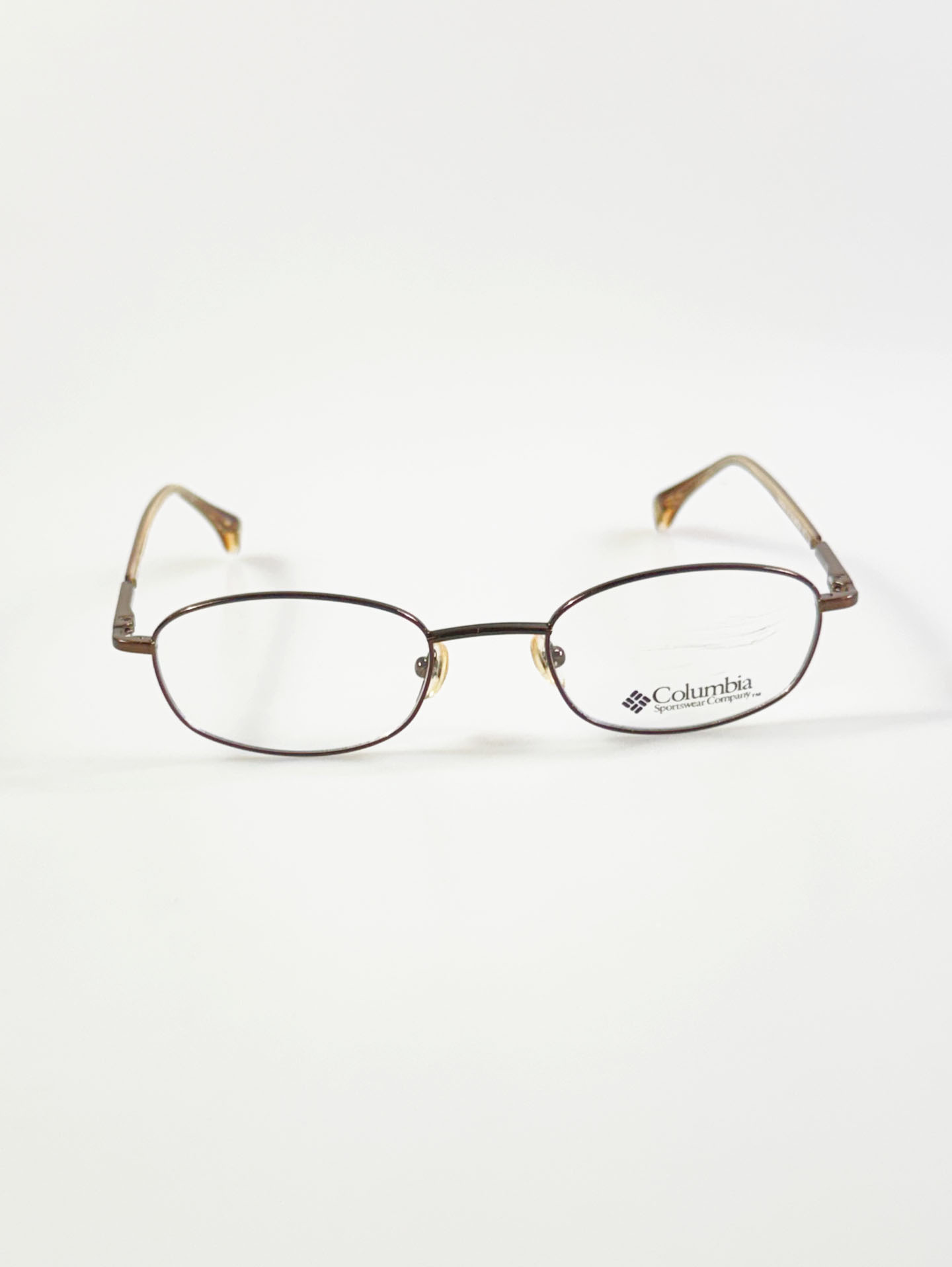 Columbia Brown Slim Oval Metal Glasses