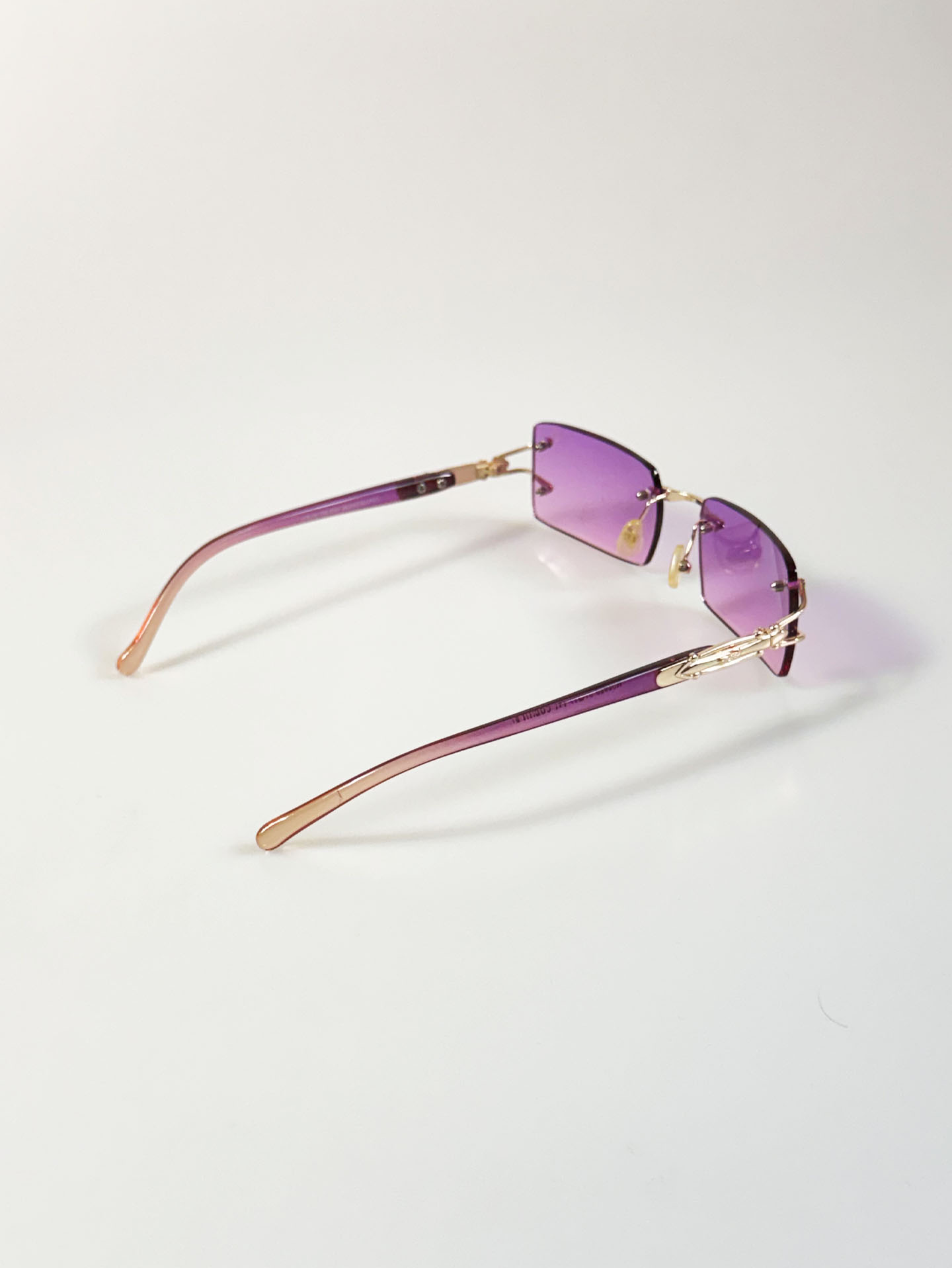 90's CROCOKIDS Rimless Square Metal Tint Sunglasses