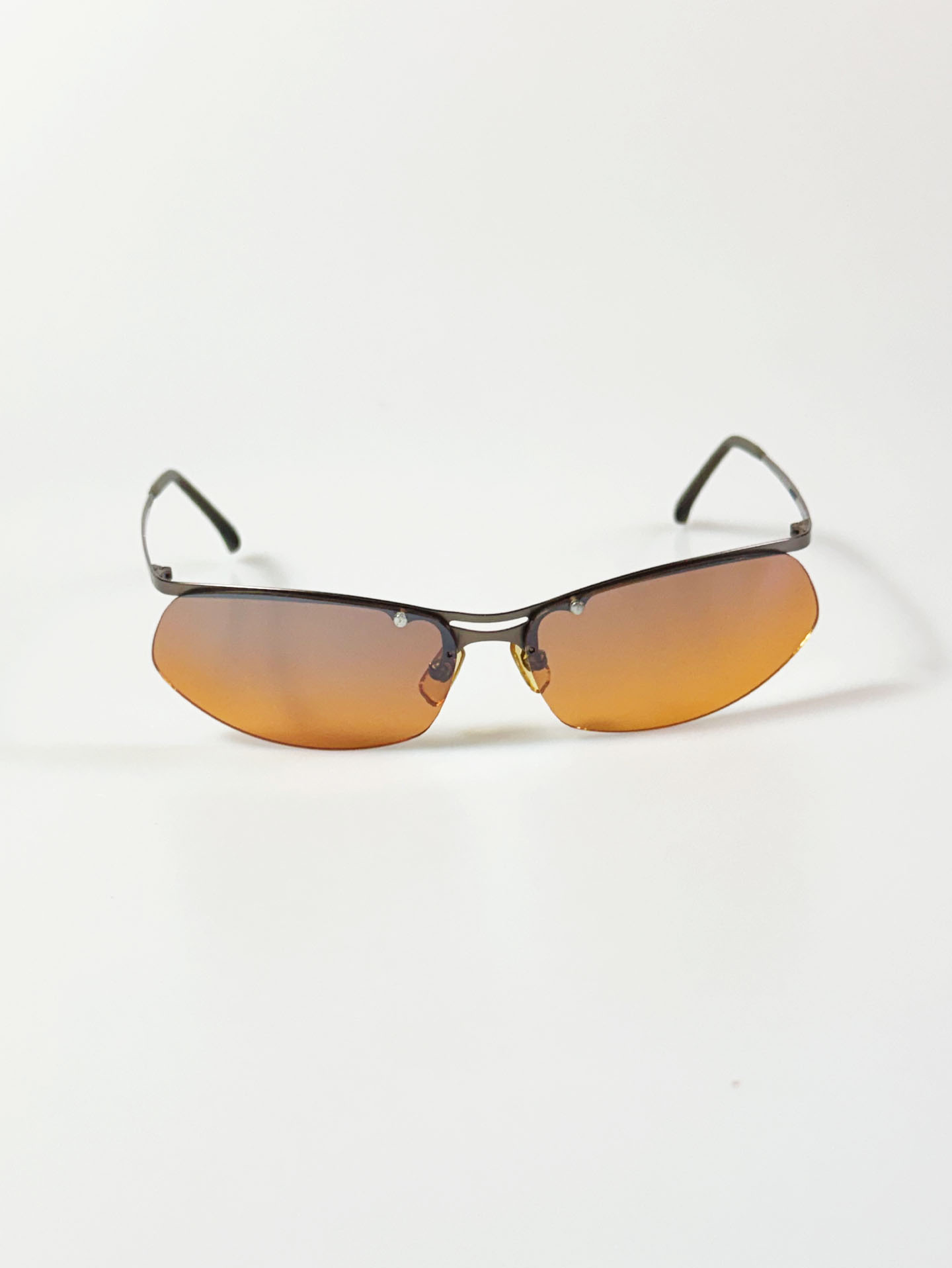 90's JEEP Rimless Square Wrap Metal Titned Sunglasses