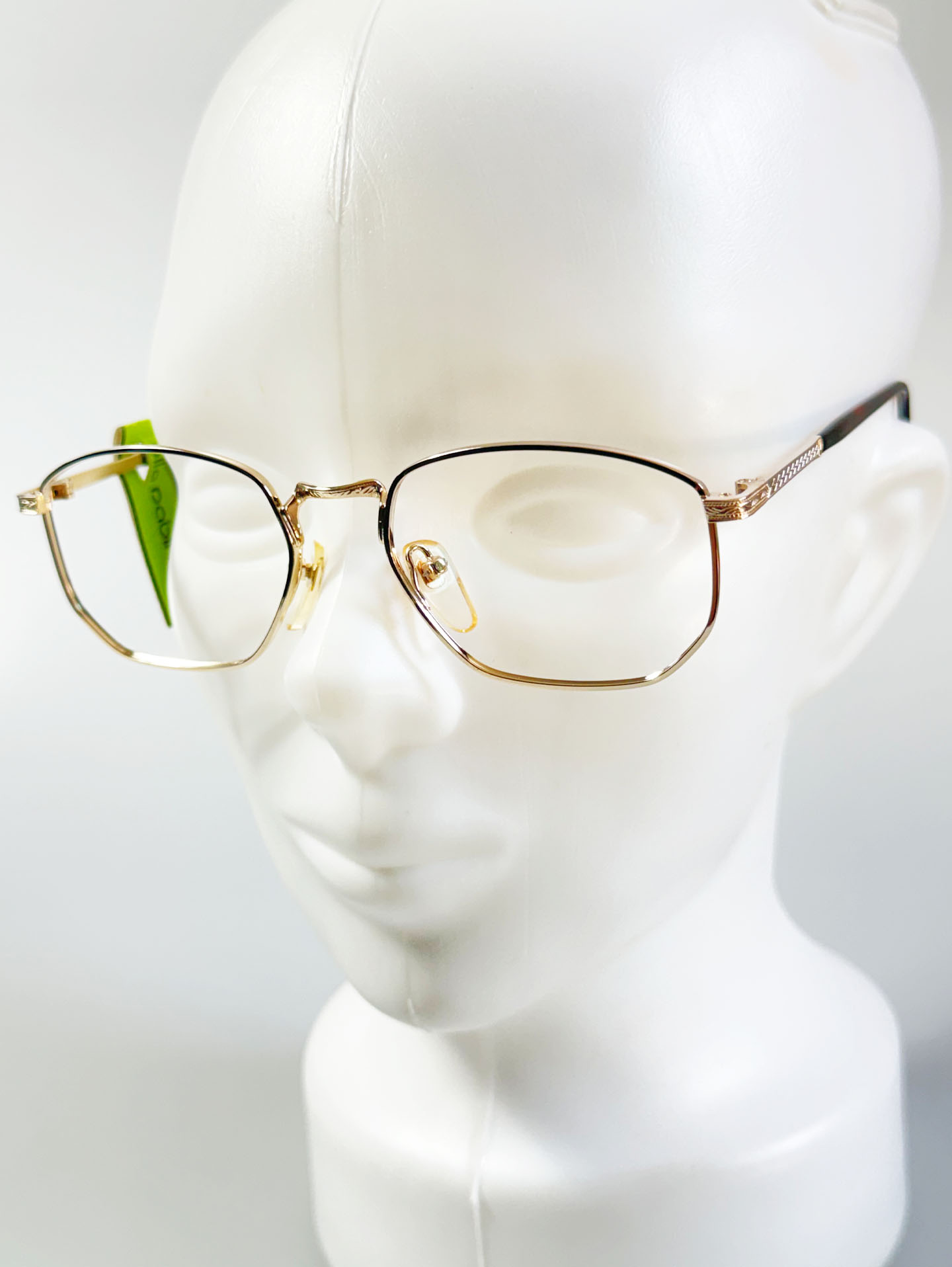 PABINNA Gold Slim Geometric Square Metal Glasses