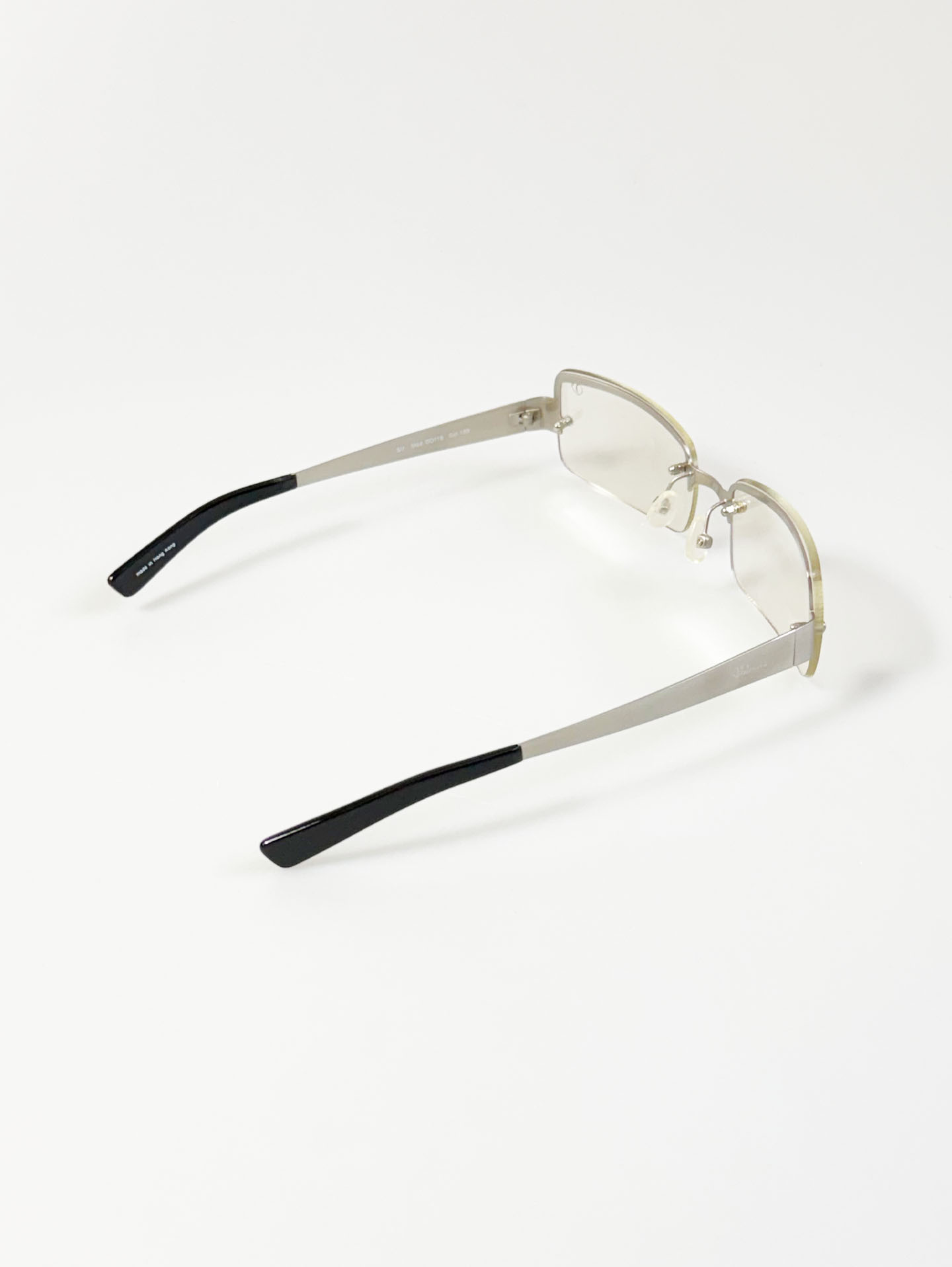 SILVIO VALENCIA Silver Rimless Square Metal Tint Sunglasses
