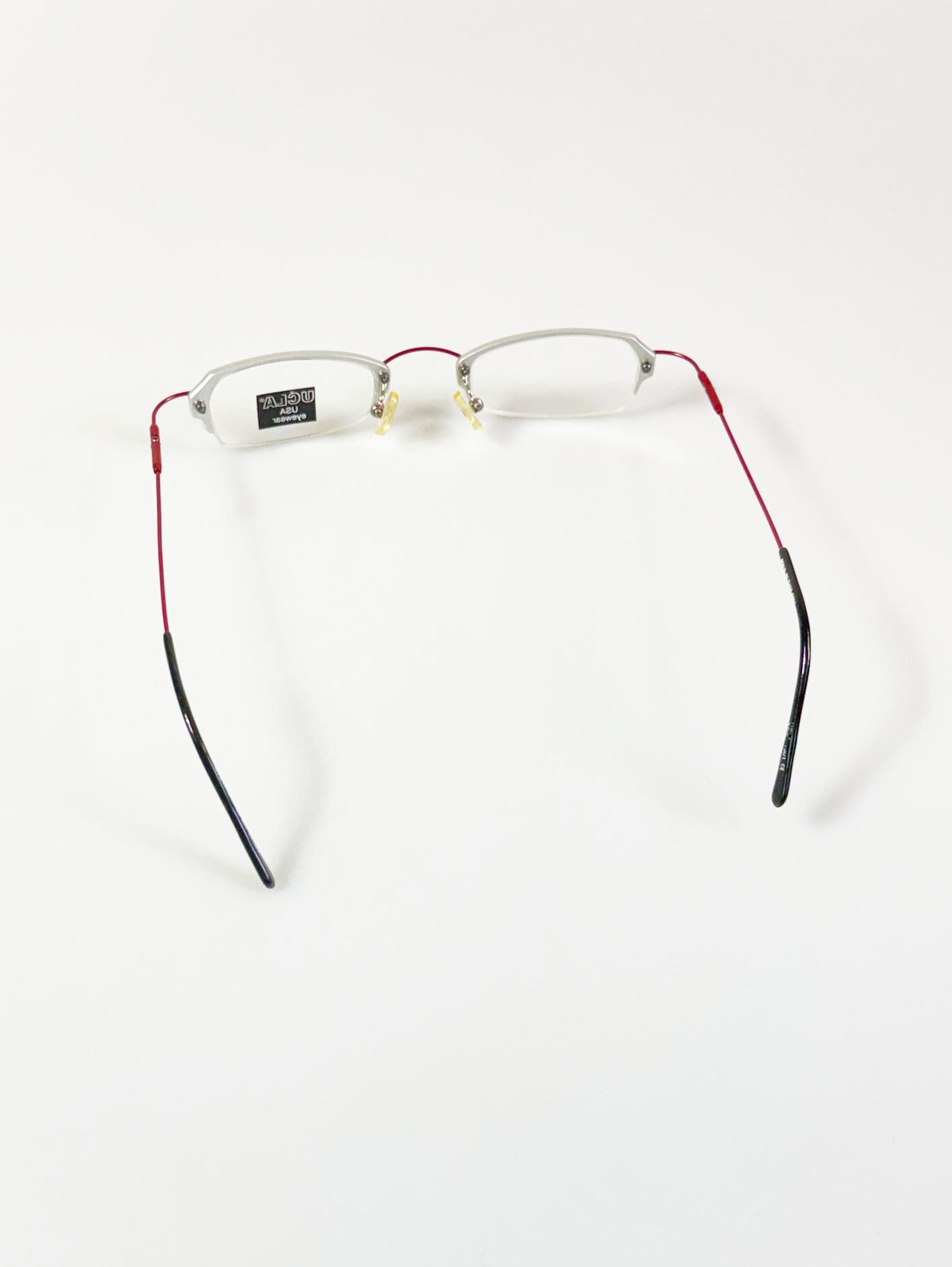 90’s UCLA Half-Rim Square Two-Tone Metal Glasses