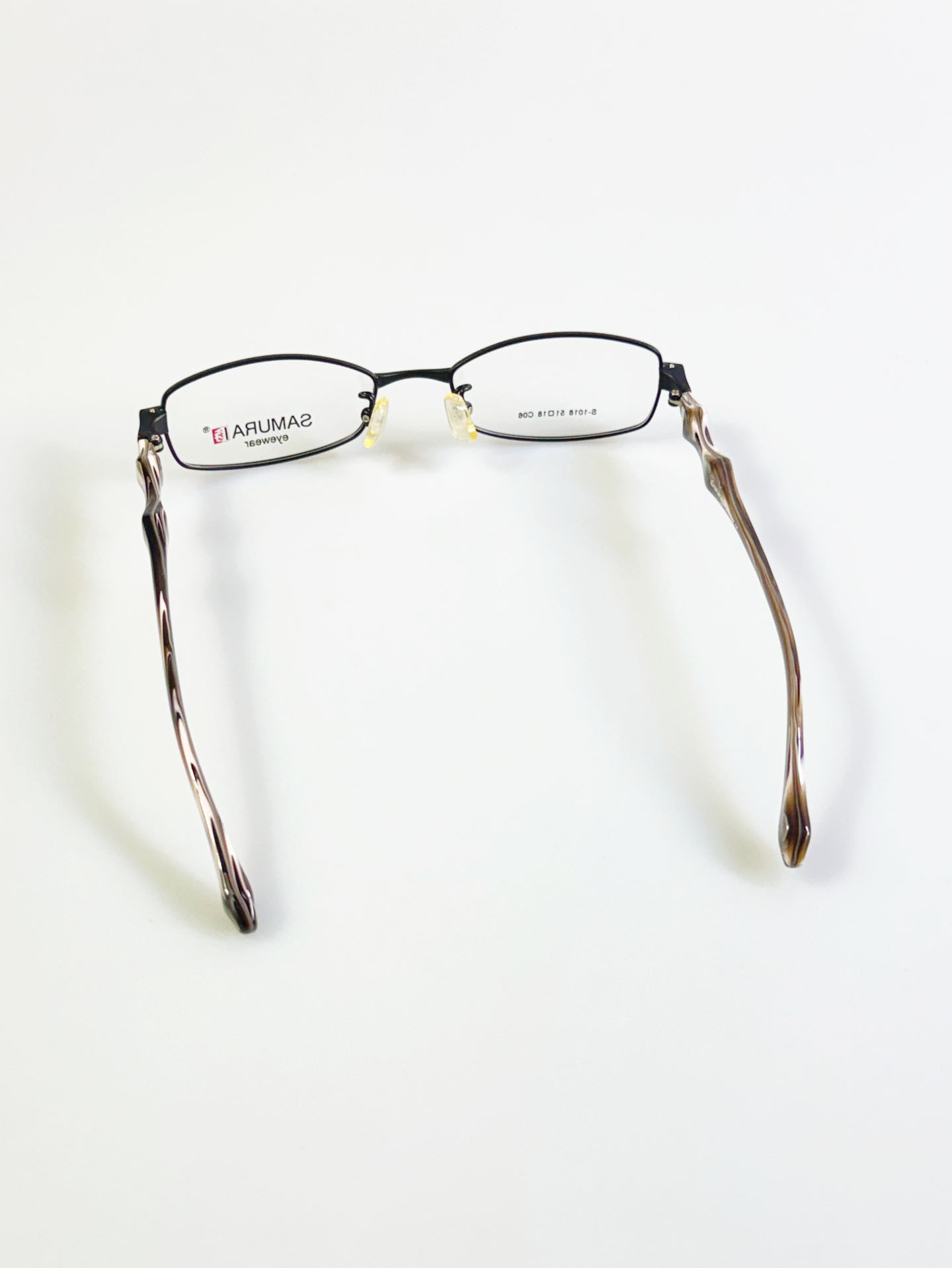 SAMURAI Eyewear Black Slim Square Metal Frame Glasses