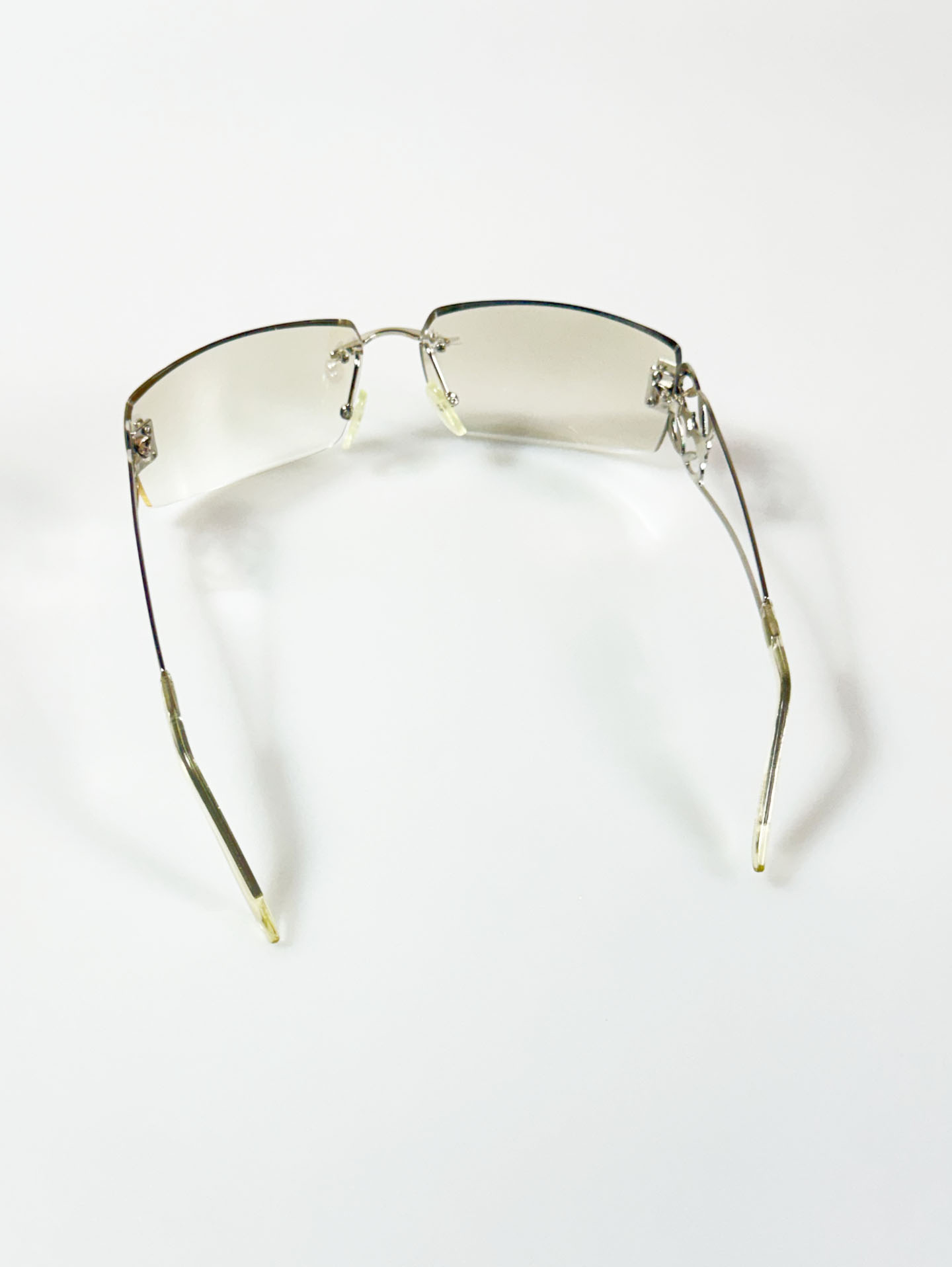 CAPRIO Rimless Square Metal Tinted Sunglasses