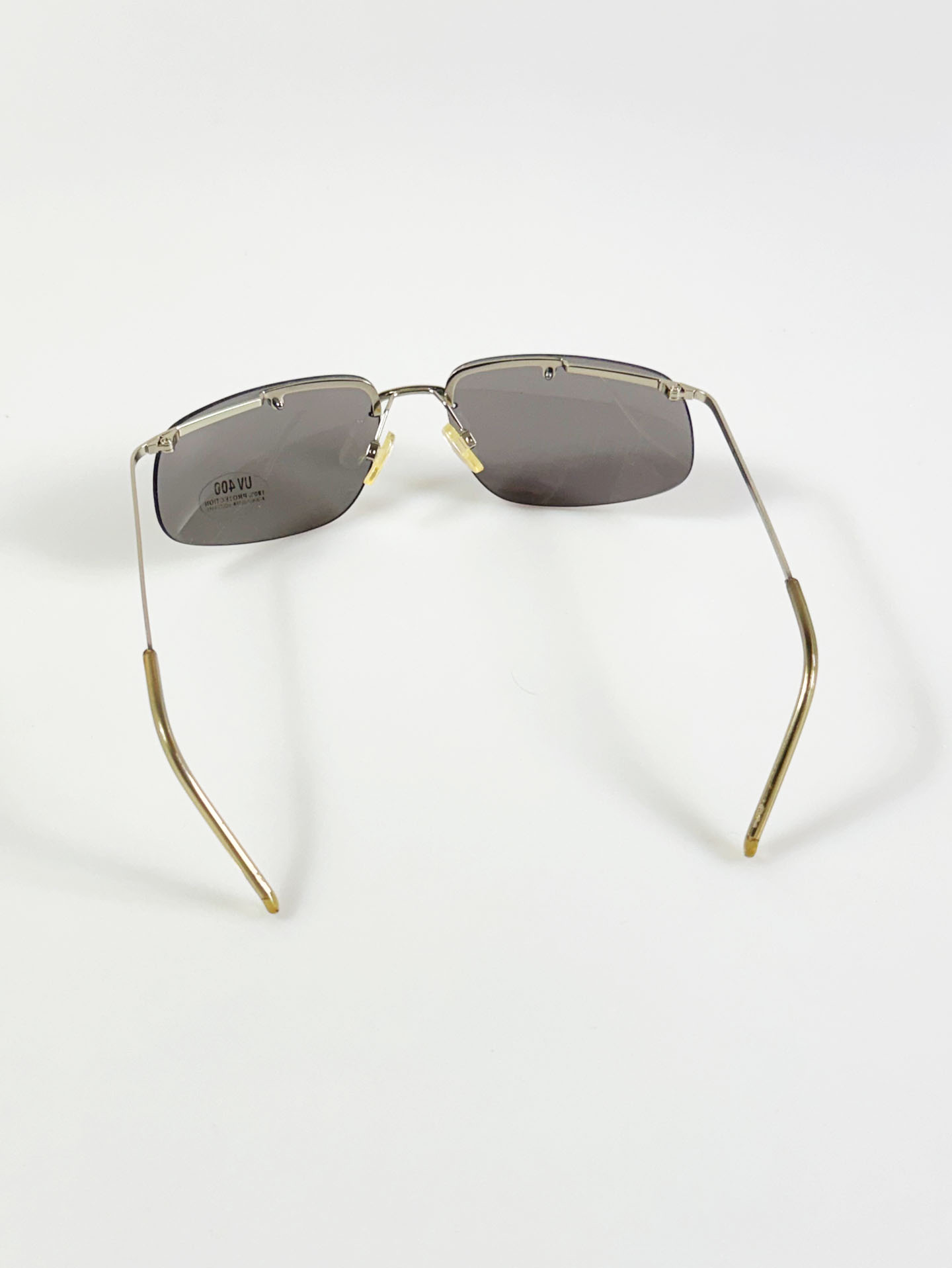 90's UNOSOLEIL Rimless Wraparound Metal Sunglasses