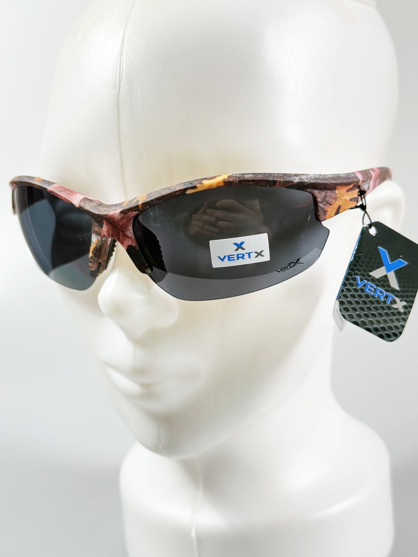 VERTX Realtree Pattern Wraparound Half-Rim Sunglasses