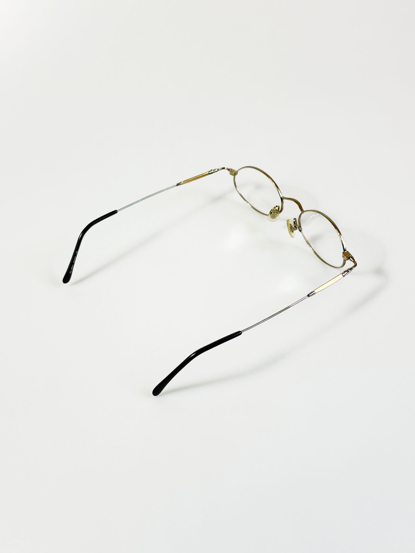 ESPARSO OCCHIALI Silver Slim Oval Metal Glasses