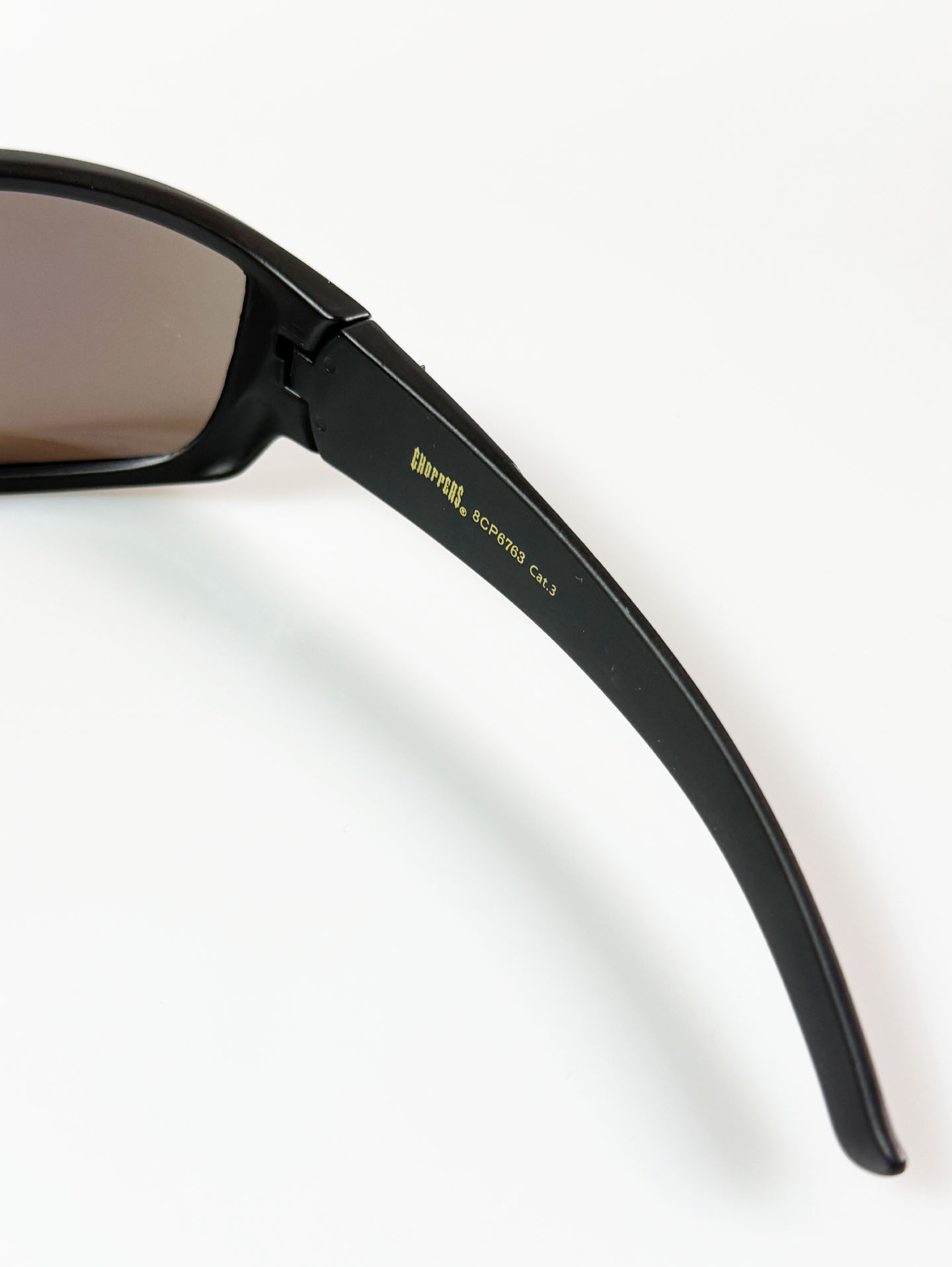 CHOPPERS Wraparound Matte Black Square Frame Sunglasses