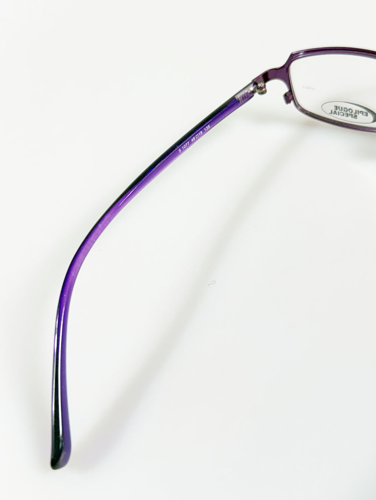 EPILOGUE Purple Slim Metal Square Frame Glasses