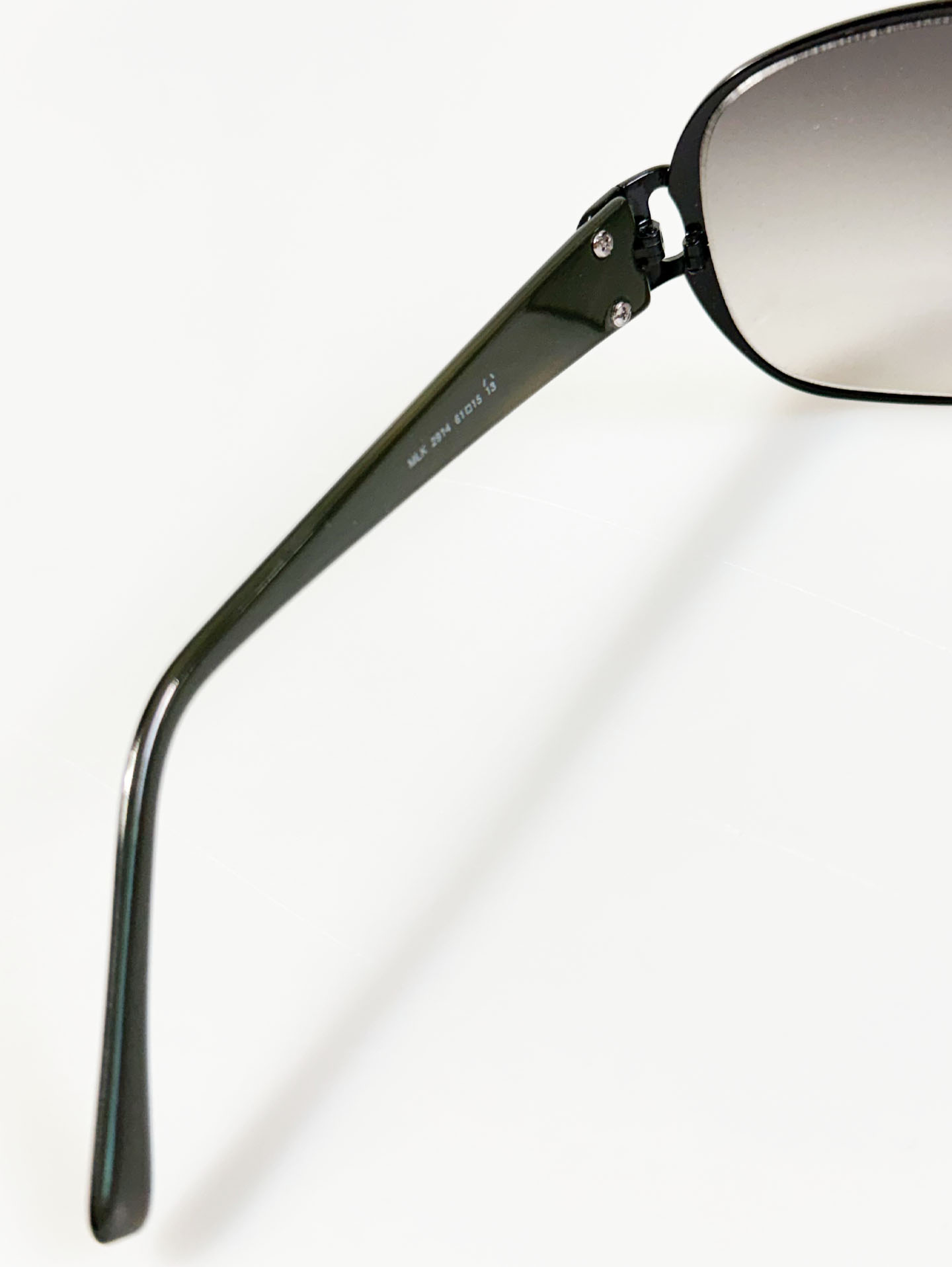 MICHIKO LONDON Black Oversized Butterfly Metal Frame Sunglasses
