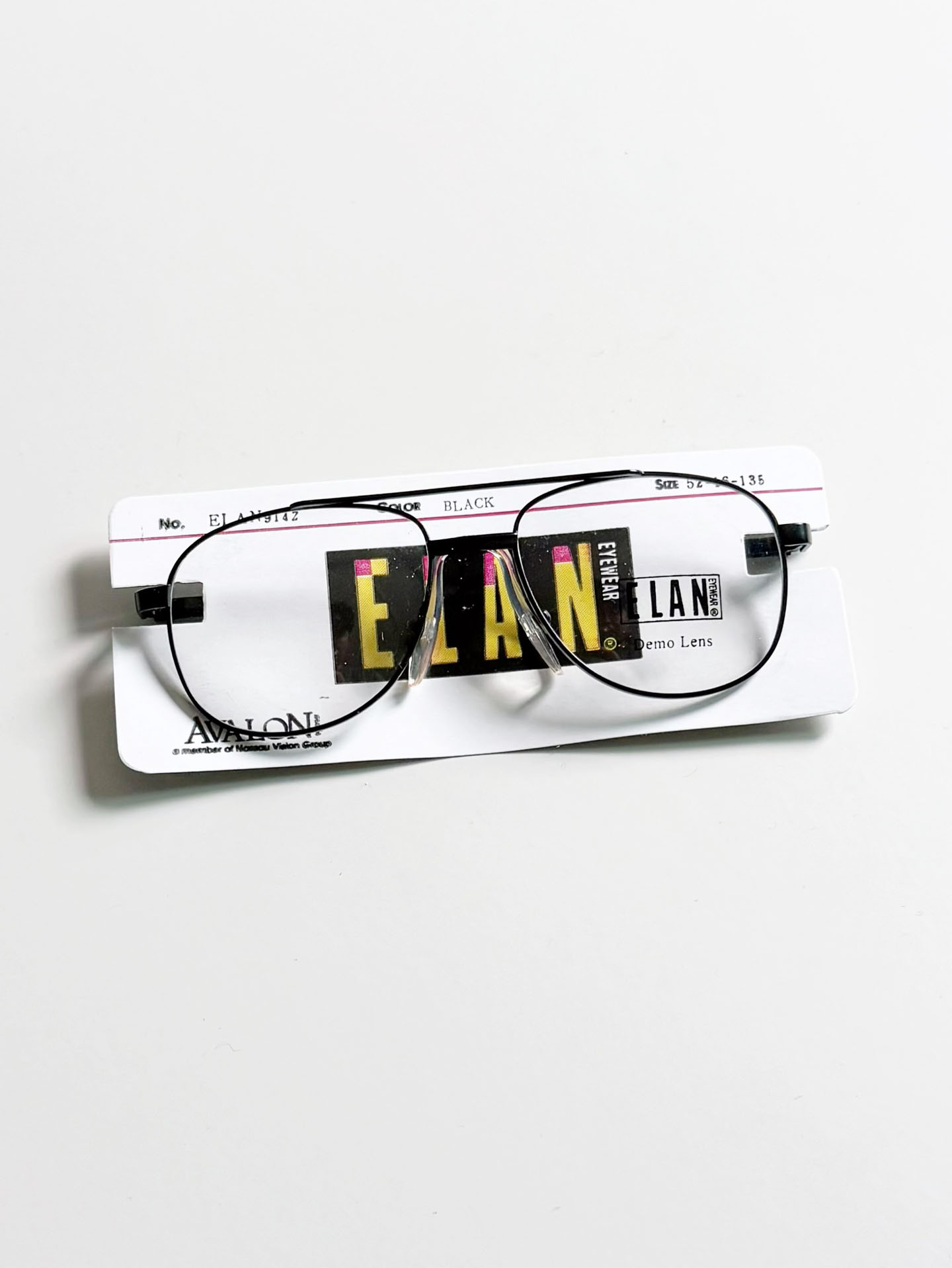90's ELAN Black Aviator Metal Glasses