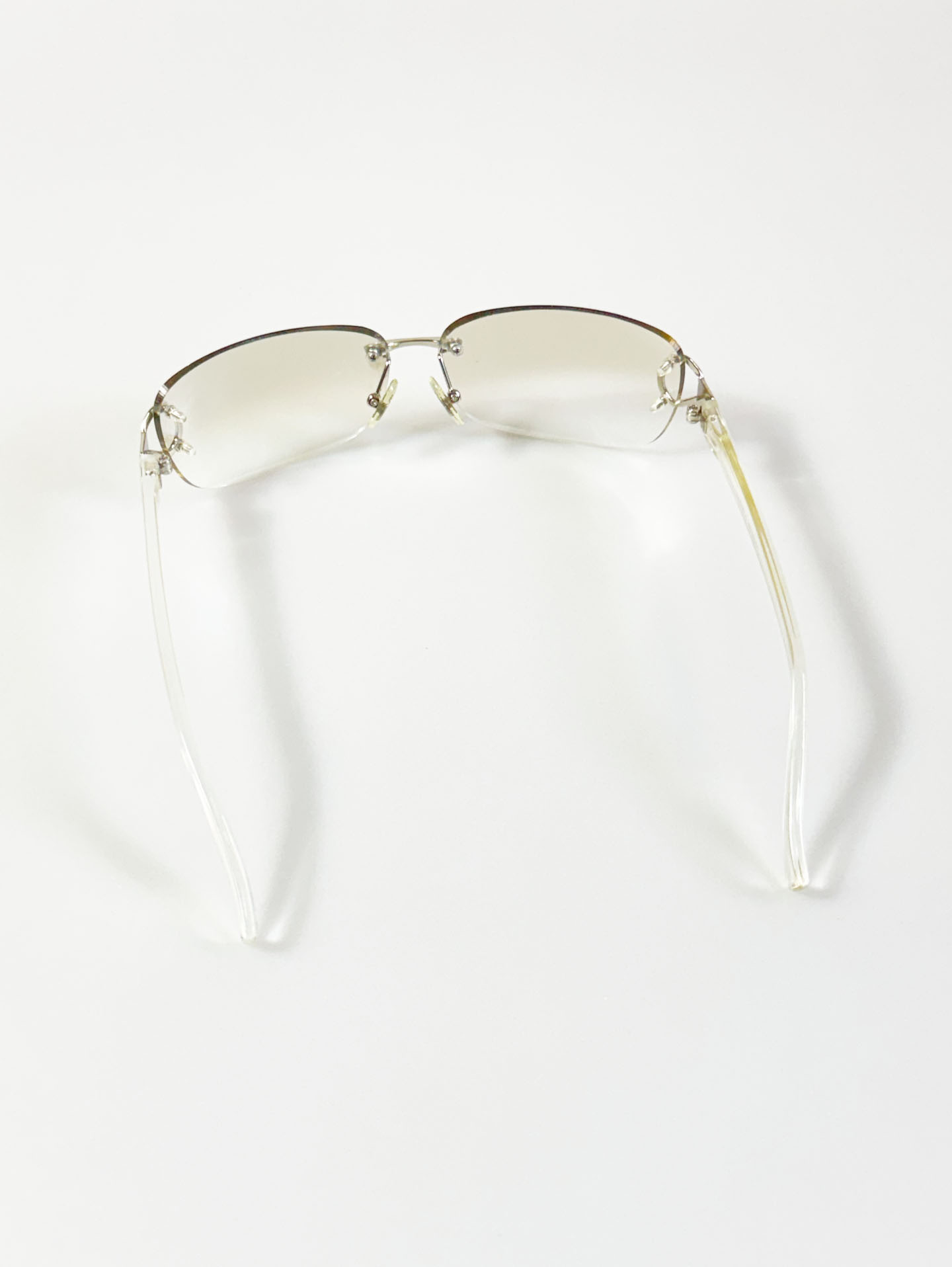 CAPRIO Rimless Square Metal Tinted Sunglasses